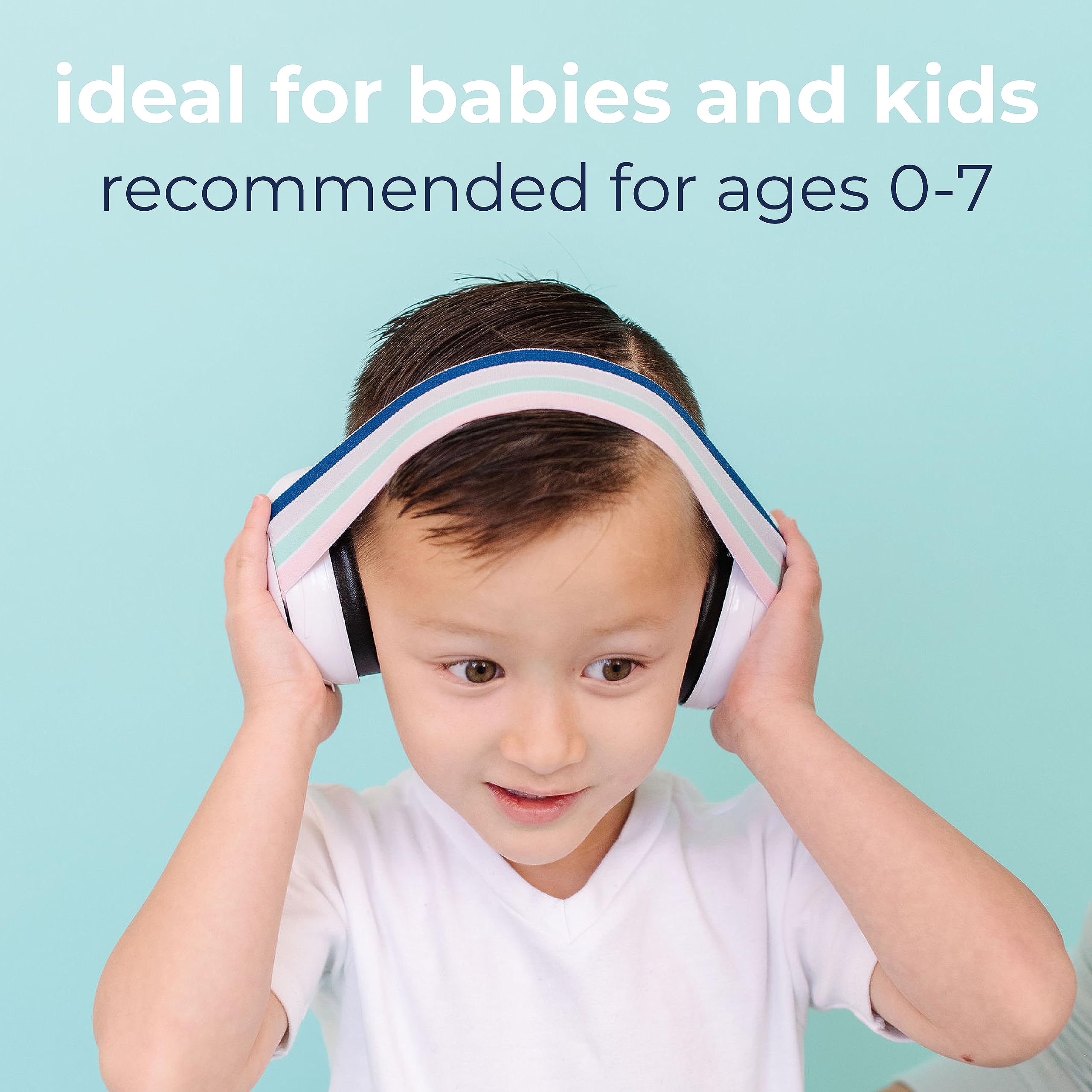 Noise Canceling Baby Headphones for Infants & Toddlers - Soft Ear Protection Earmuffs for Airplane Travel, Concerts & Daily Use - Safe Hearing Protection for Kids 0-3 Years