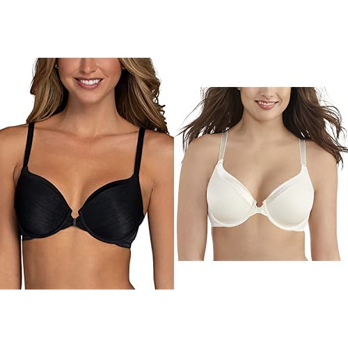 Vanity Fair Women's Comfortable Front Closure Bra with No-Poke Underwire - Wireless Support (34B-44DDD) | Perfect for Everyday Wear, Work & Relaxation
