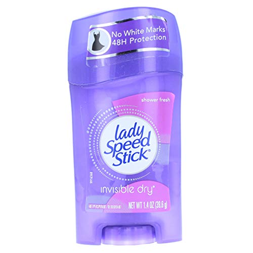 Lady Speed Stick Invisible Dry Antiperspirant Deodorant - Shower Fresh Scent, 1.4 oz (2-Pack) | Long-Lasting Odor Protection for Women, Ideal for Gym, Work & Daily Freshness