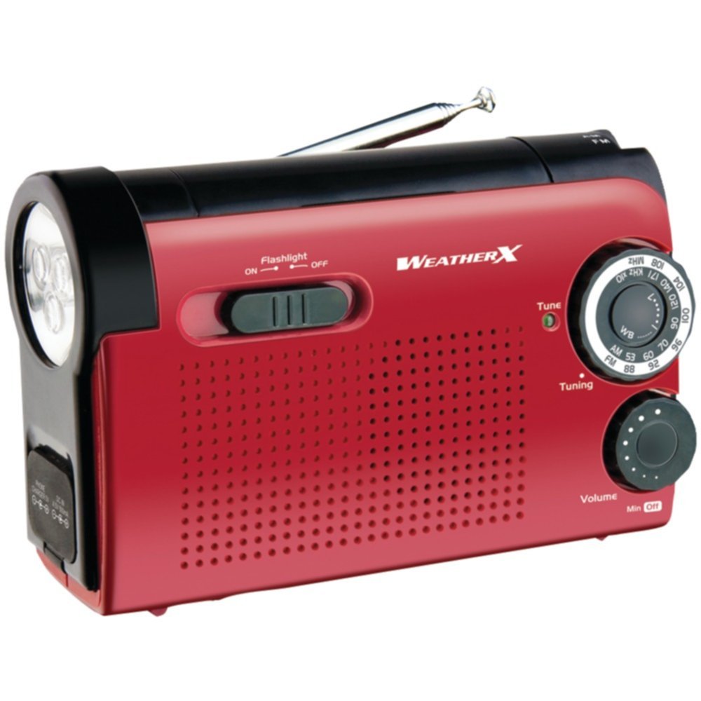 WeatherX WR182R LED Flashlight with AM/FM & NOAA Weather Radio - Emergency Survival Gear for Camping, Hiking, and Power Outages