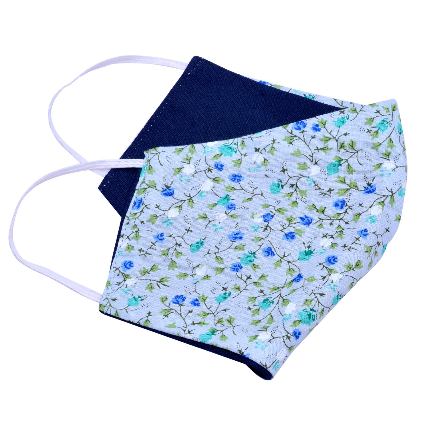 Women's Double-Sided Printed Cotton Face Mask - Washable & Reusable 2-Layer Fashion Mask for Daily Wear, Travel, and Outdoor Activities