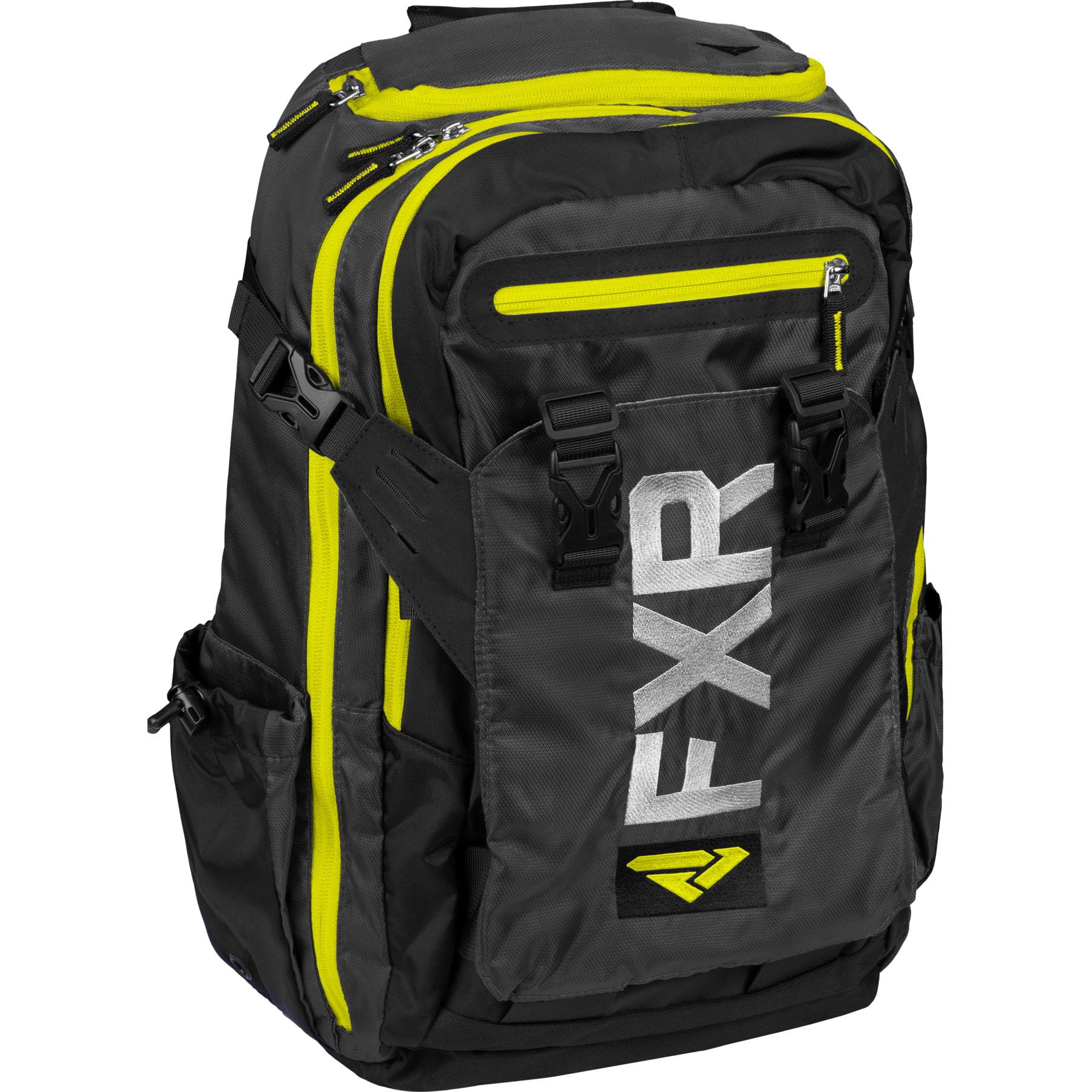 FXR Ride Pack 2025 - Black/Charcoal/High-Visibility Snowmobile Jacket & Bib Set - One Size for Men & Women - Waterproof & Insulated for Extreme Winter Riding