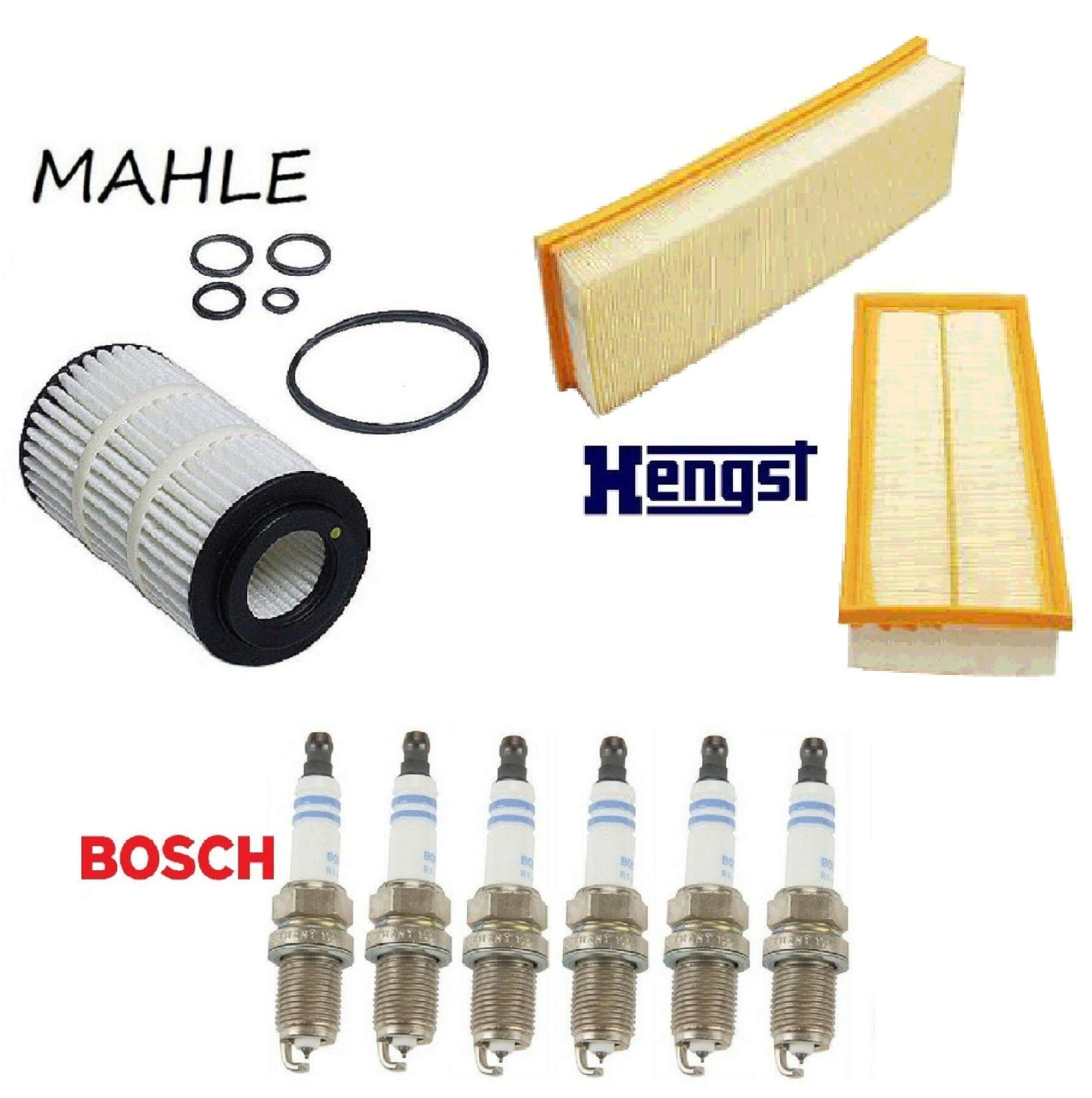 Mercedes-Benz C300 2008-2012 Tune Up Kit - Air Filter, Engine Oil Filter & Spark Plugs | Complete Maintenance Set for Smooth Performance & Fuel Efficiency
