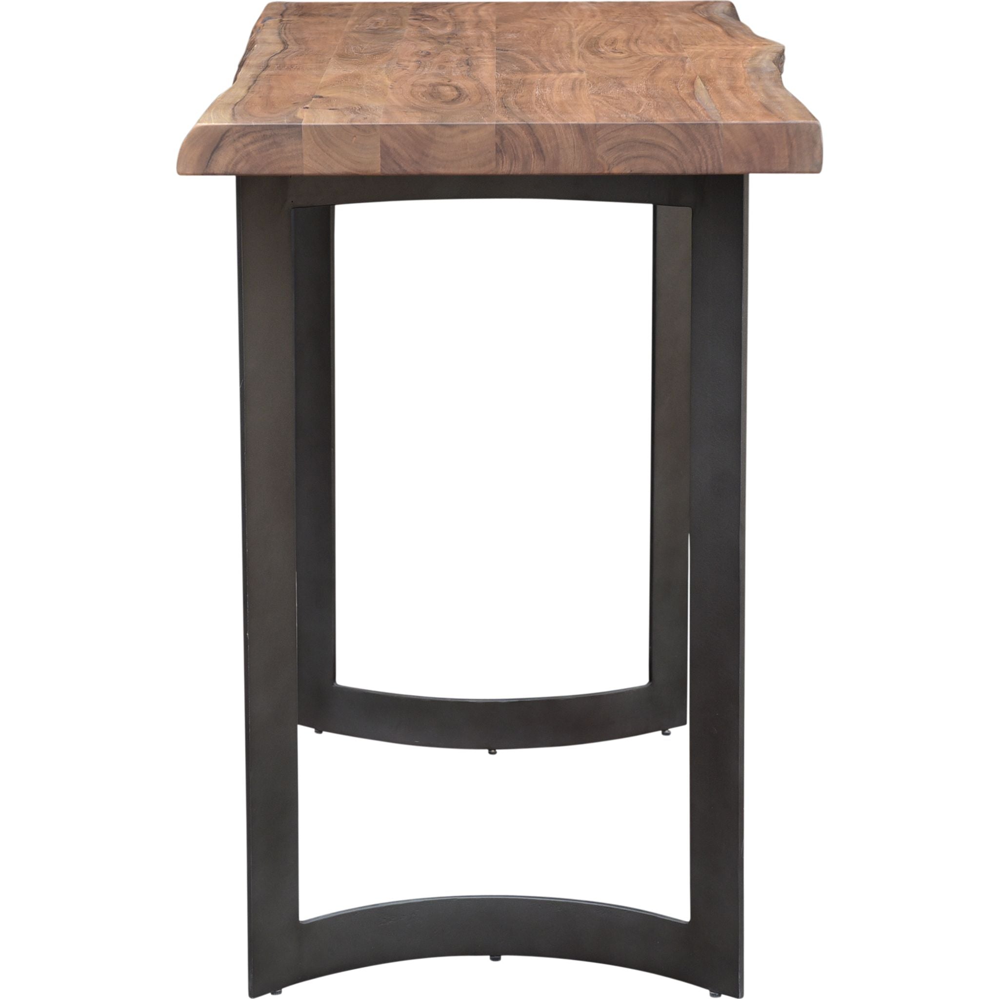 Bent Bar Table - Modern Smoked Glass Top Bar Table for Kitchen, Dining Room, or Lounge - Perfect for Entertaining and Small Spaces (Model: 1564560K)