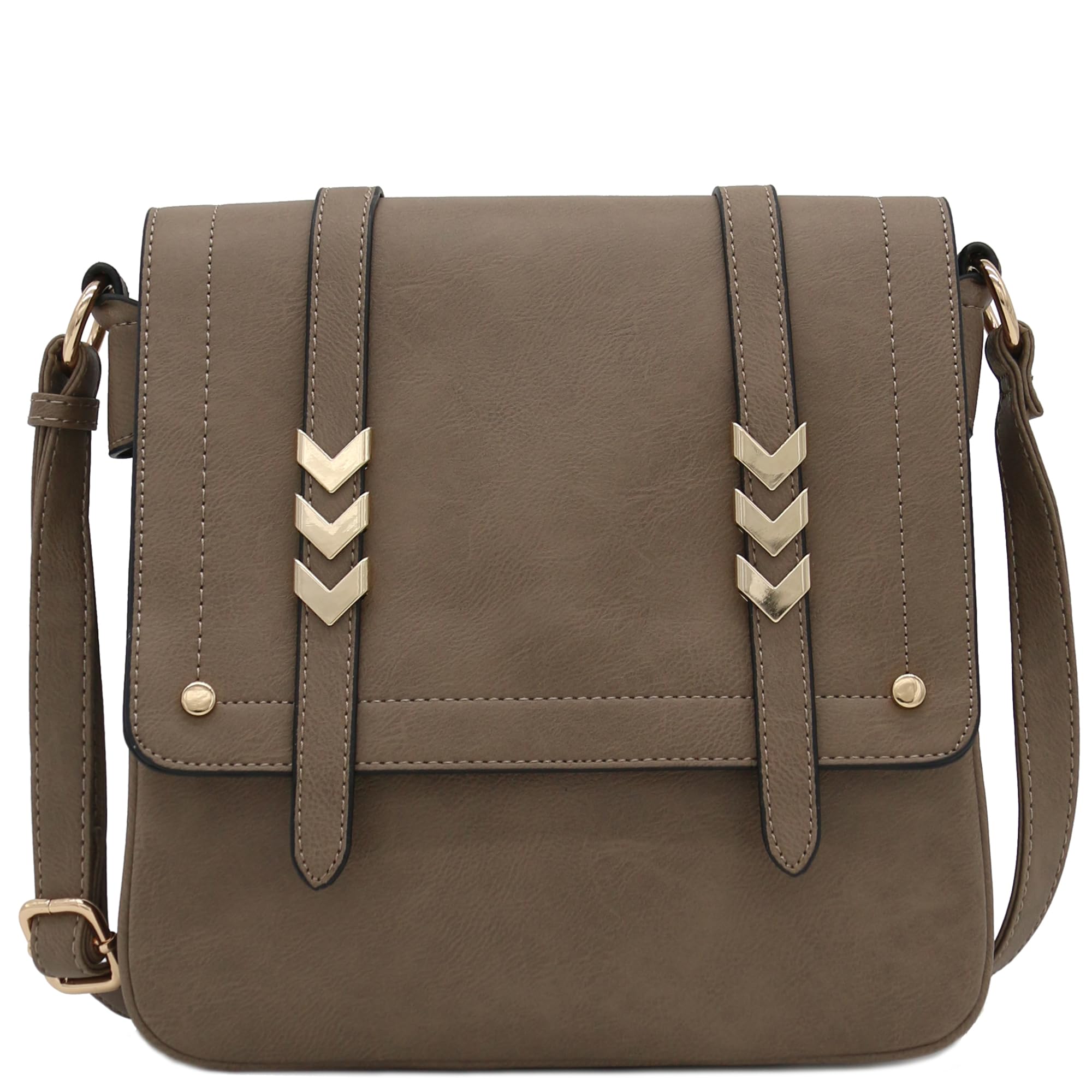 ALYSSA Double Compartment Large Flapover Crossbody Bag for Women - Stylish Leather Shoulder Purse with Adjustable Strap, Perfect for Work, Travel & Everyday Use