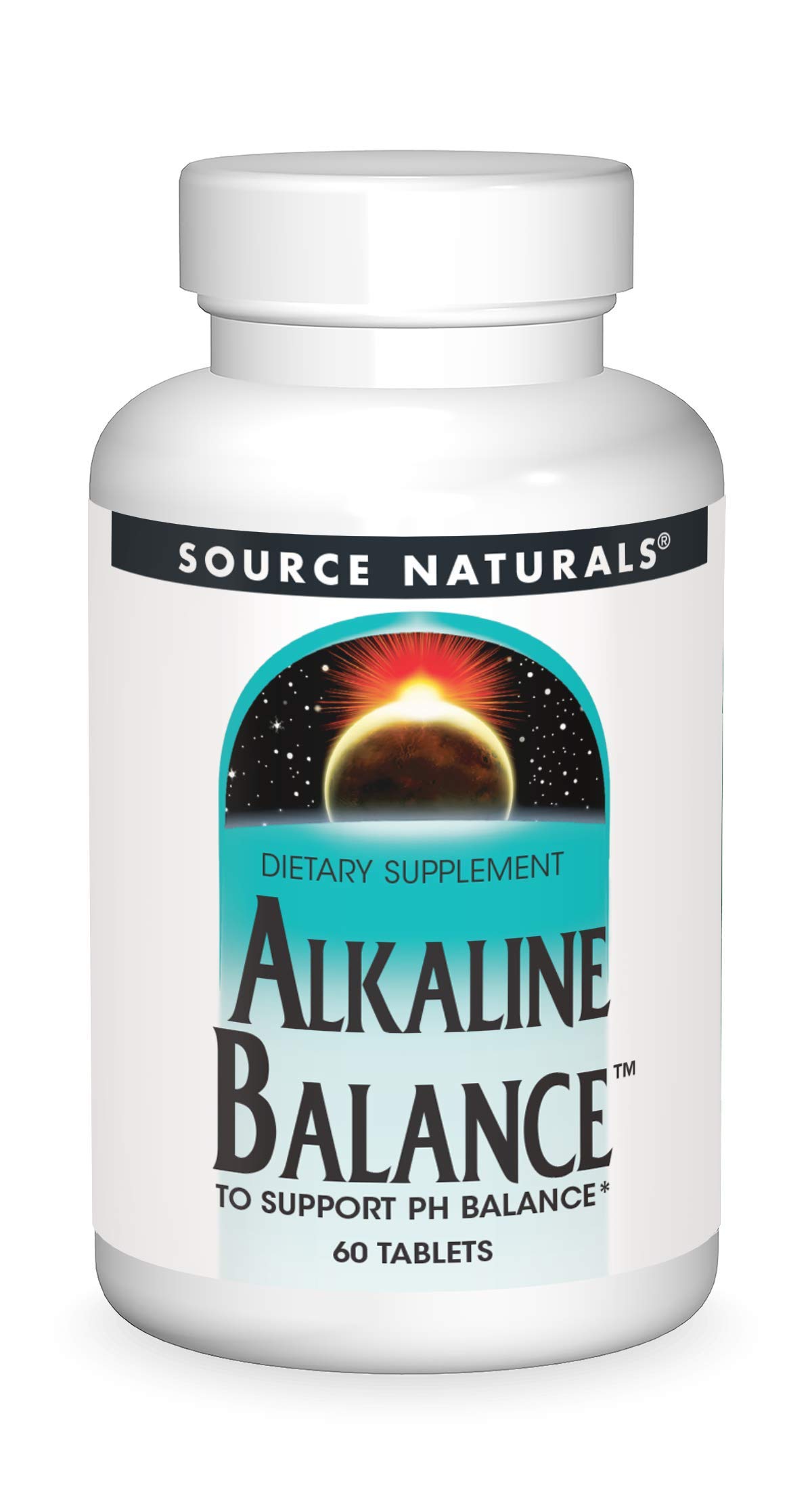 Source Naturals Alka-Balance Alkaline Supplement - 60 Tablets for pH Balance & Digestive Support - Perfect for Detox & Wellness Routines