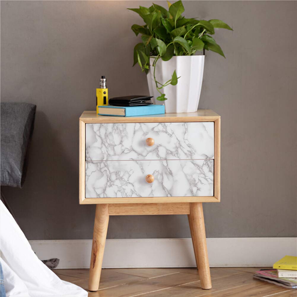 Livelynine Modern Marble Peel and Stick Wallpaper - Waterproof Vinyl Countertop Cover for Kitchen, Desk, Dresser & Table (15.8x78.8 Inch) | Easy DIY Home Decor Upgrade for Countertops & Furniture
