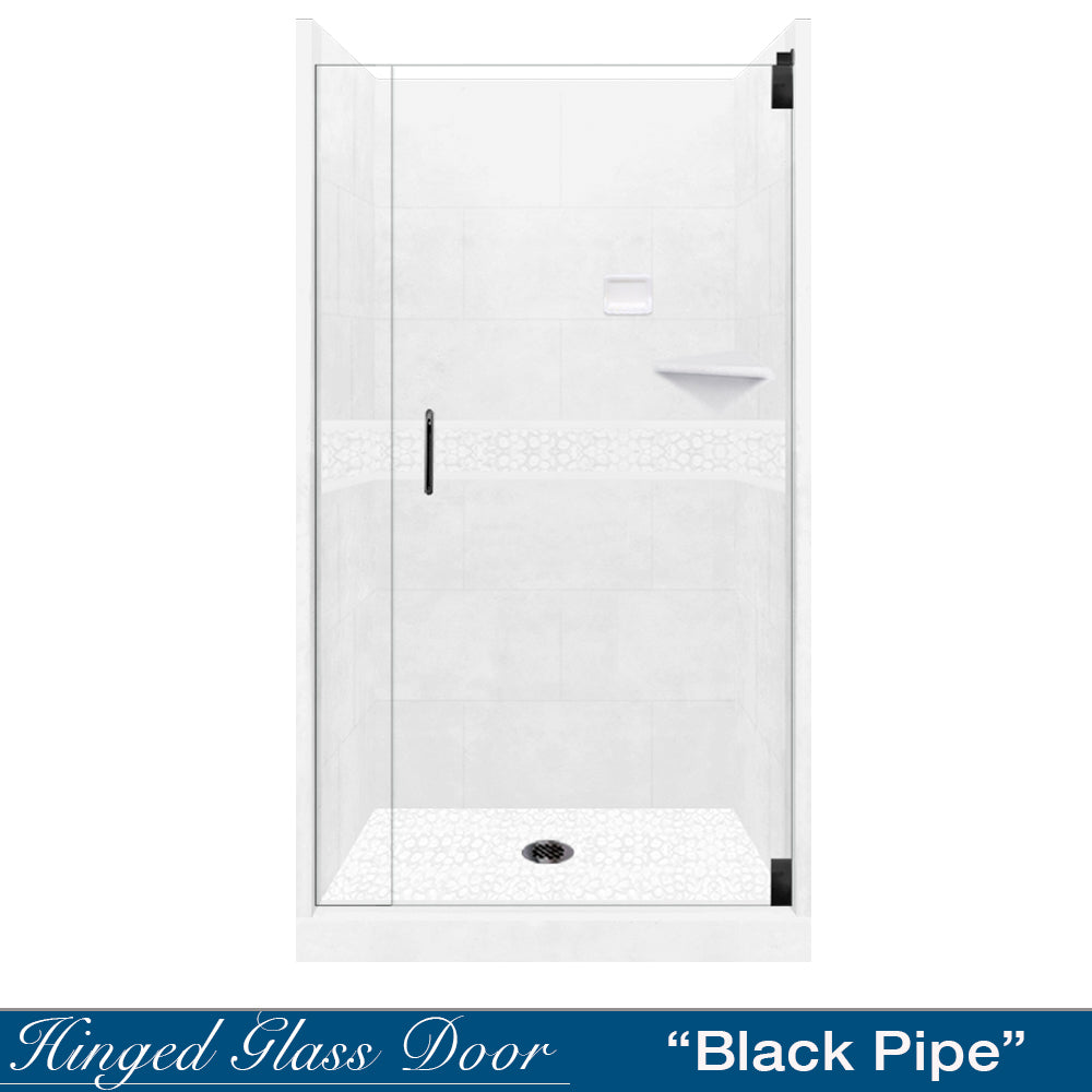Alcove Natural Buff Sistine Stone & Pebble Stone Accent - DIY Shower Remodel Kit for Bathroom Renovation | Perfect for Spa-Like Shower Floors and Wall Decor