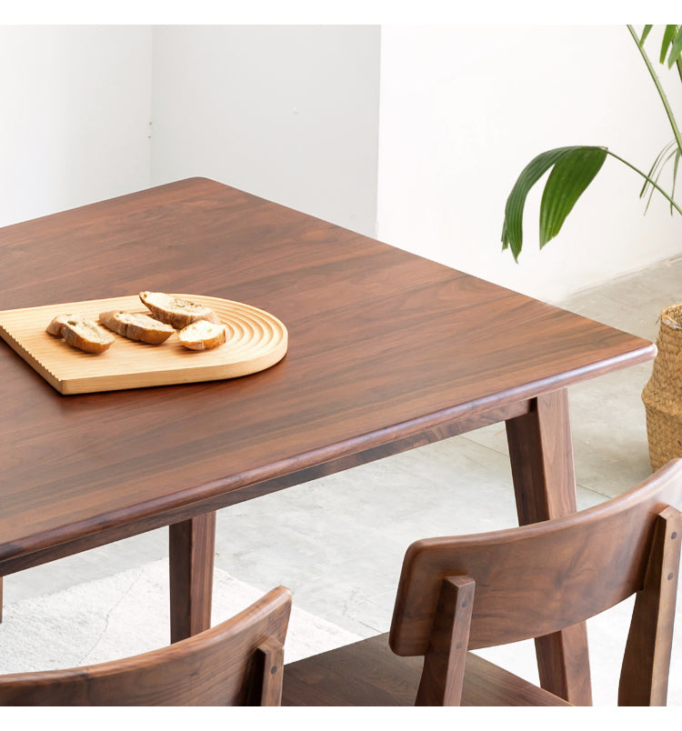 Premium Black Walnut Solid Wood Dining Table - Handcrafted Rustic Farmhouse Style - Perfect for Family Gatherings & Dinner Parties