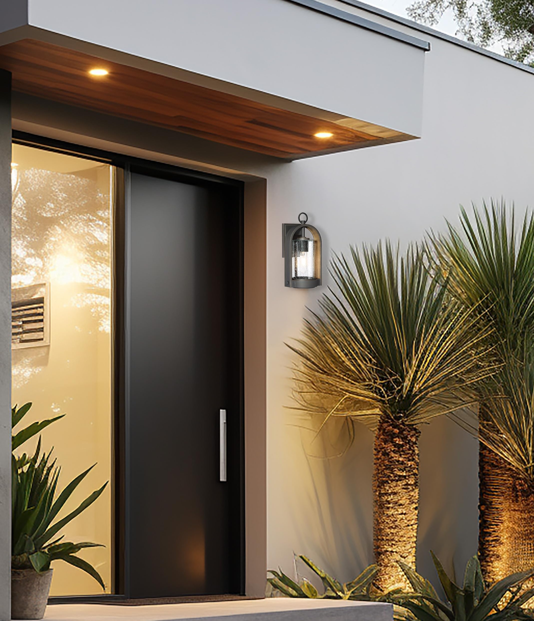 Minka Lavery 72451-143C Outdoor Wall Light - Oil Rubbed Bronze Exterior Wall Lantern, 1-Light 60W Weatherproof Fixture for Porch, Patio & Garden Lighting