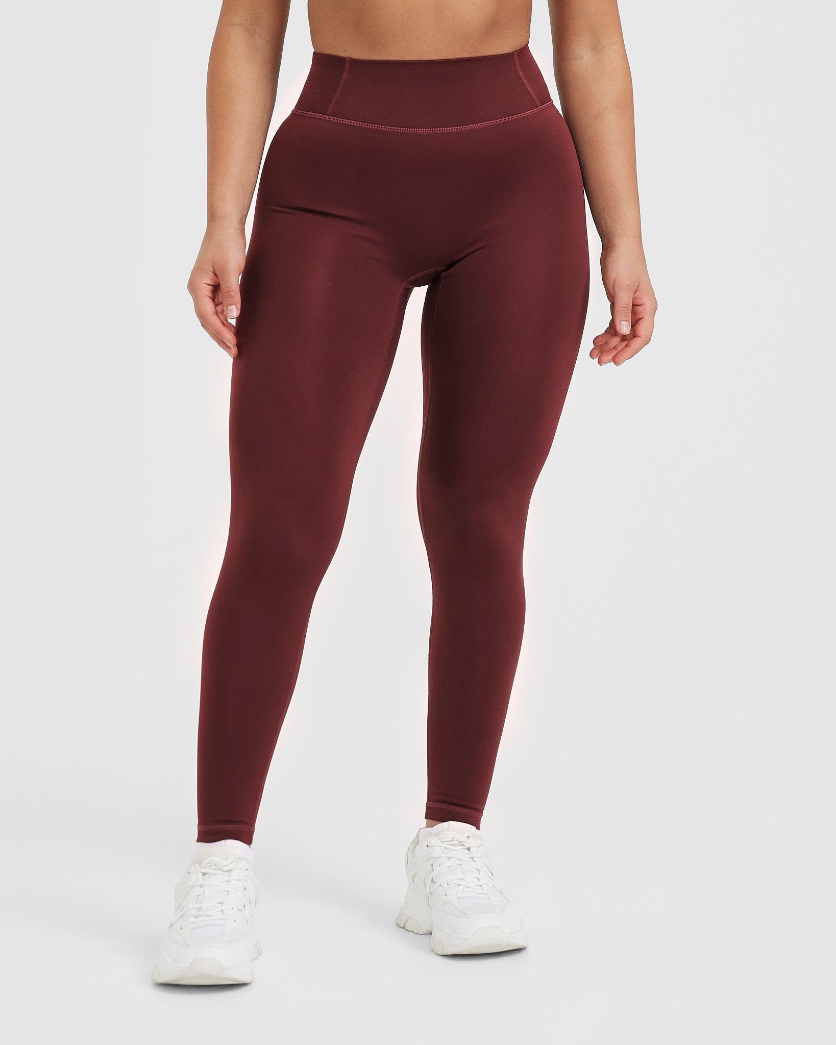 Timeless High Waisted Leggings for Women - Mulled Wine Color Yoga Pants with Pockets | Perfect for Yoga, Workout, Running and Everyday Wear