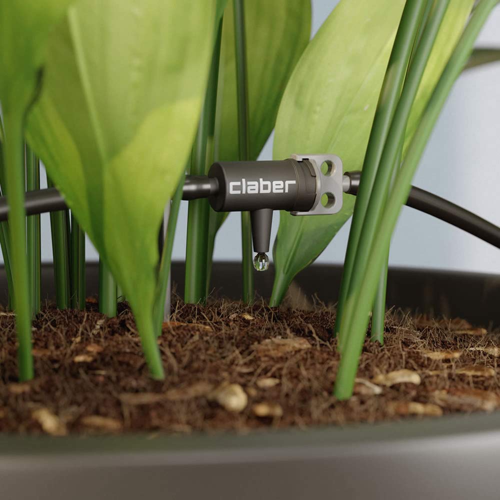 Claber OASIS EVOLUTION 8054 Automatic Indoor Plant Watering System - 25L Capacity, LCD Display, No Power Needed - Perfect for Vacation Home & Indoor Plants Care