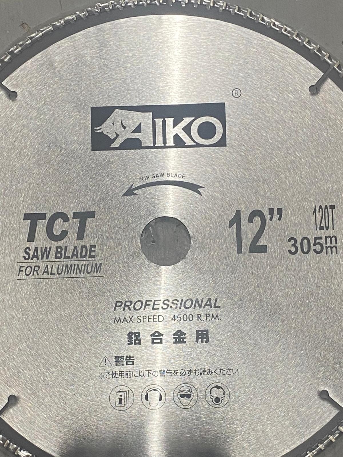 Aiko 12-Inch Aluminum TCT Saw Blade 305mm x 30mm x 120 Teeth | Model SBA A305120T | Perfect for Woodworking, Metal Cutting & DIY Projects