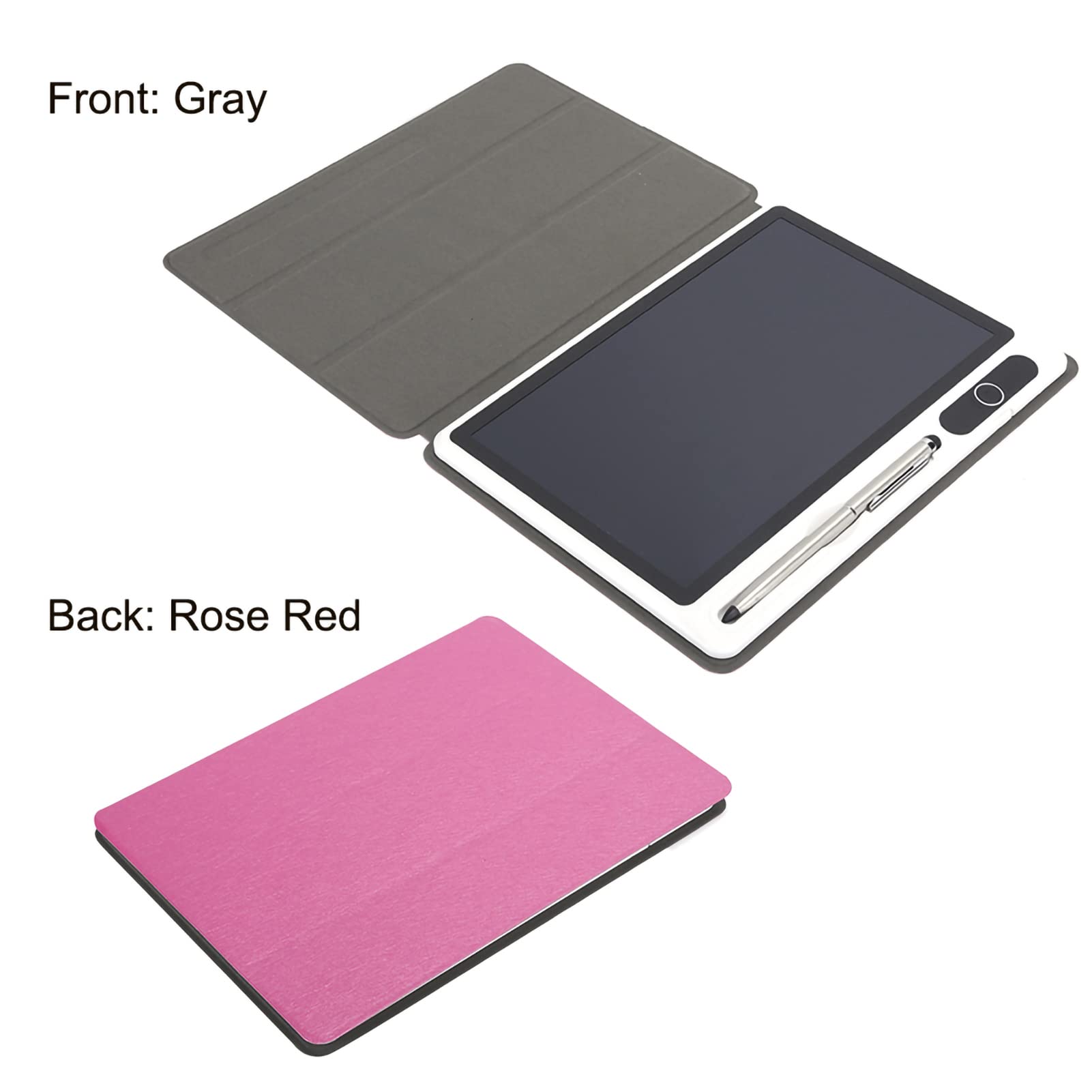 10.1 Inch Digital Notepad for Business - Reusable Writing Tablet with Stylus & Faux Leather Case (Red) - Perfect for Office Meetings, Classroom Notes & Creative Sketching
