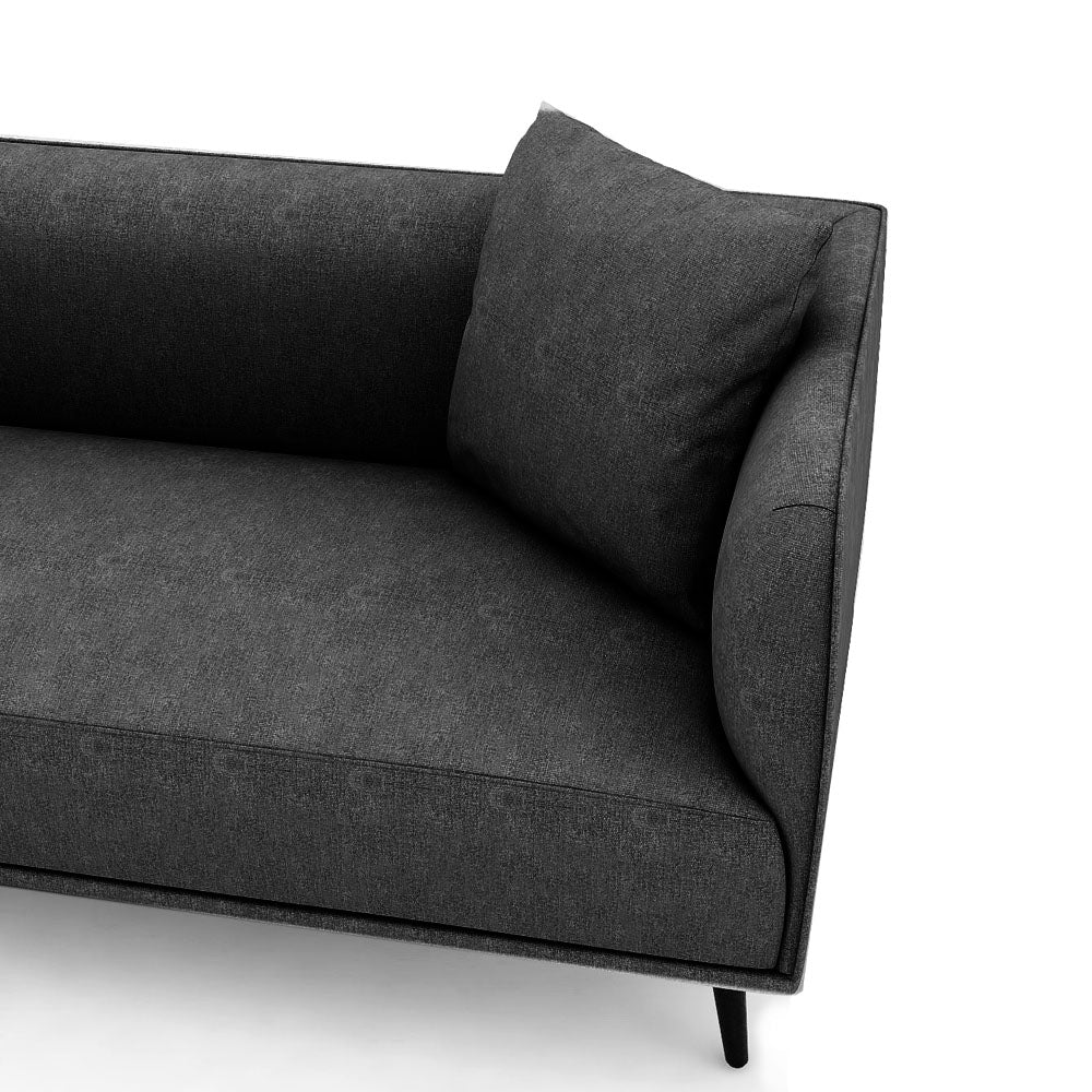 Heather 2.5 Seater Sofa - Modern Fabric Couch for Living Room, Small Space Apartment Furniture, Comfortable Loveseat for Lounge, Office & Guest Room (Beige/Gray)