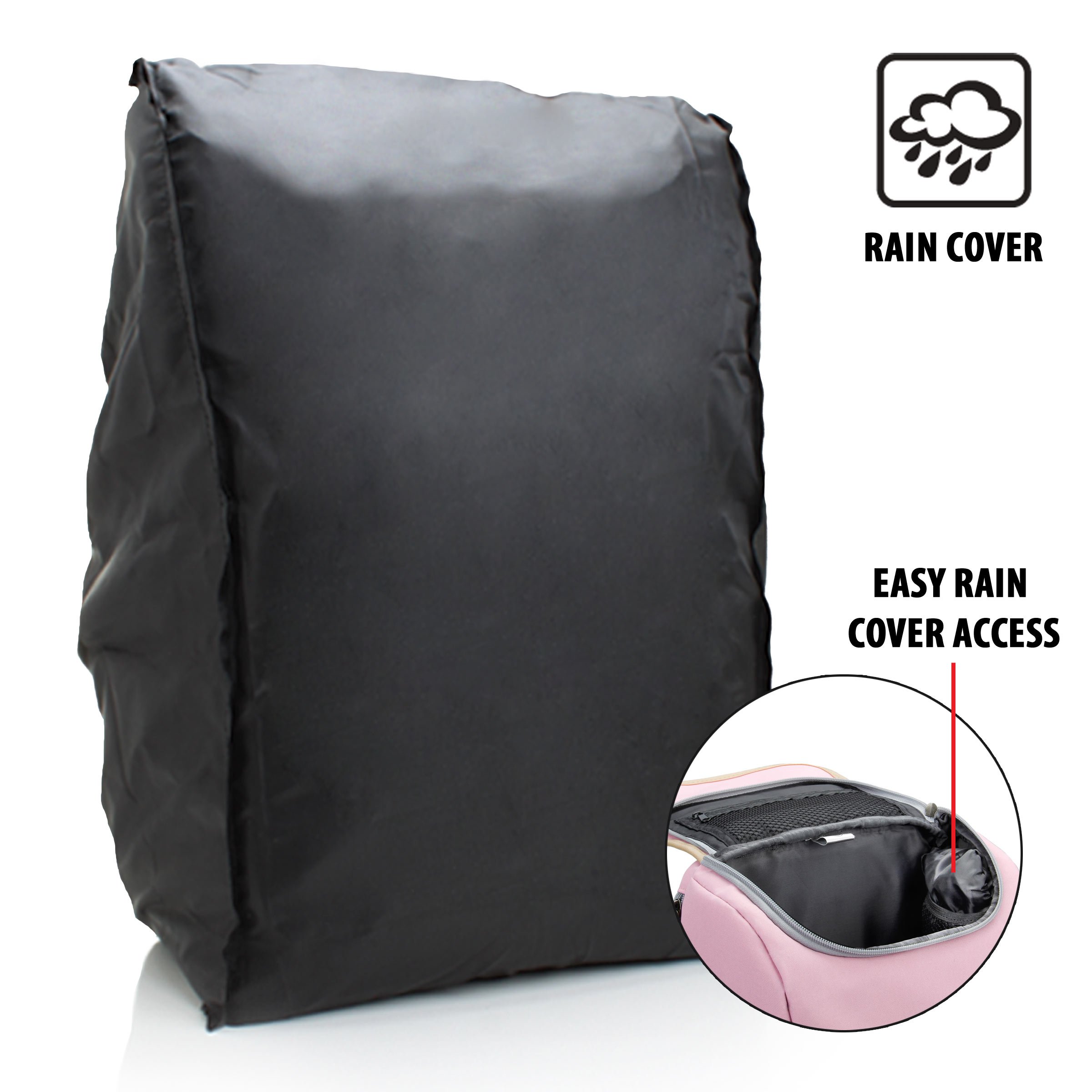 Professional DSLR/SLR/Mirrorless Camera Backpack with Tablet Compartment, Tripod Holder & Waterproof Rain Cover - Pink Mid-Size for Travel, Hiking & Outdoor Photography