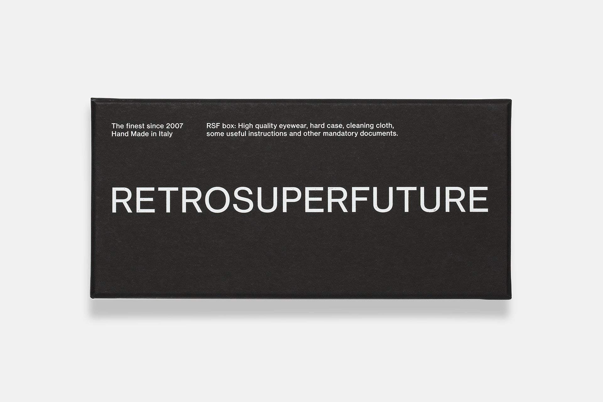 Retro Superfuture Classic Square Sunglasses for Men & Women - Black UV Protection - 50mm Lens - Perfect for Casual Wear, Beach & Outdoor Activities