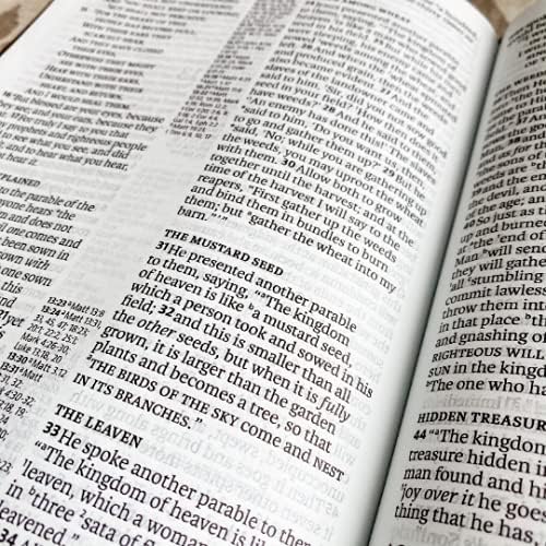 NASB 2020 Large Print Bible - Hand Lettered & Laser Engraved Reference Bible with Brown Faux Leather Cover | Personalized Name Engraving Available | Perfect for Church, Bible Study & Gift Giving