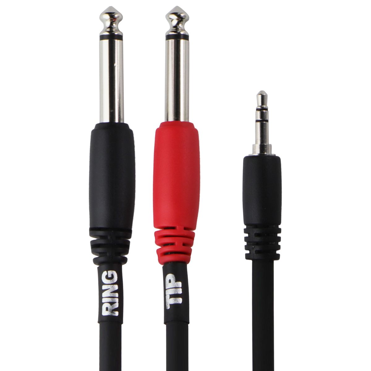 10 Ft 3.5mm to Dual 1/4 Inch TS Stereo Y Splitter Cable - AUX TRS Male to 2 Mono TS Adapter for Audio Mixers, Guitar Amps & Studio Equipment