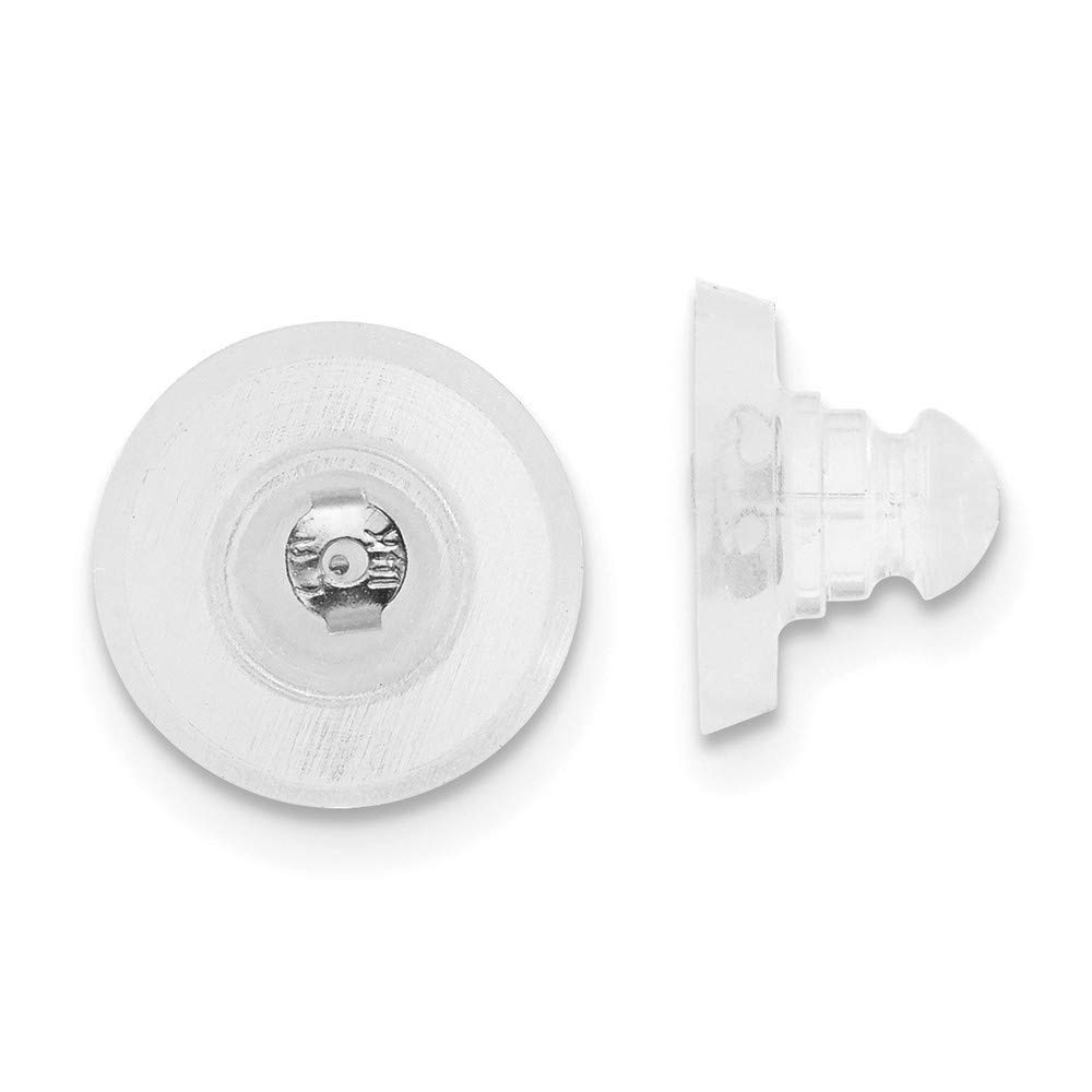 14ct White Gold Silicone Sliders - 1 Pair Elegant Jewelry Gift for Women | Perfect for Everyday Wear, Parties & Special Occasions