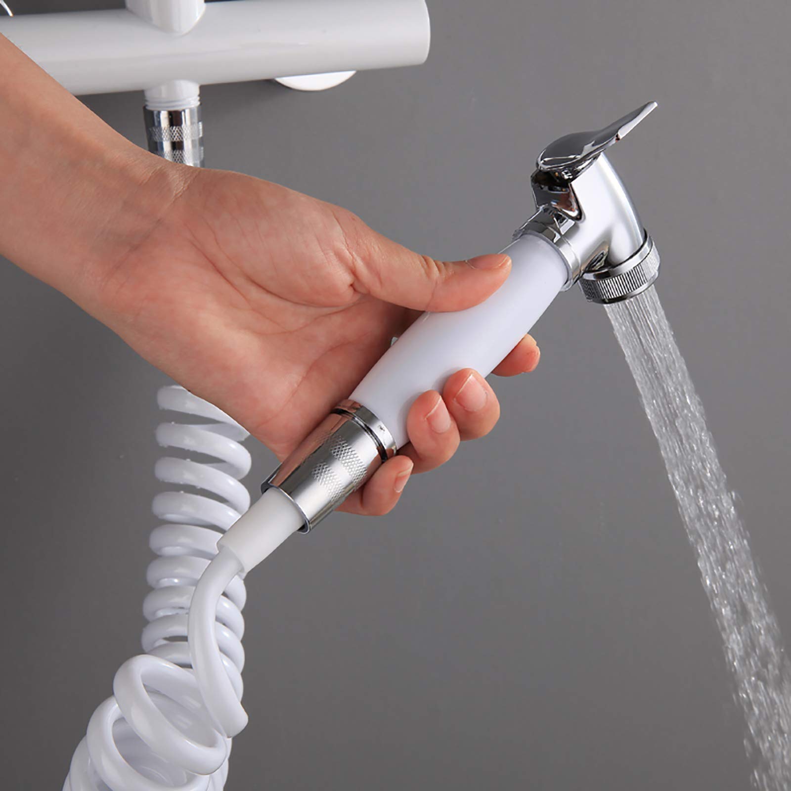 Hot & Cold Water Handheld Bidet Sprayer Kit - Wall Mounted Brass Toilet Bidet for Personal Hygiene, Pet Bathing & Cloth Diaper Cleaning | Perfect for Bathroom, Baby Care & Pet Grooming