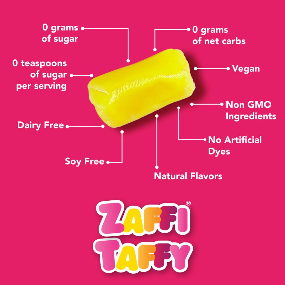 Zollipops Sugar Free Candy for Clean Teeth - Keto Friendly Taffy Variety Pack, 32 Oz (Packaging May Vary) | Healthy Sweet Treat for Kids & Adults, Perfect for School Lunches & Birthday Parties