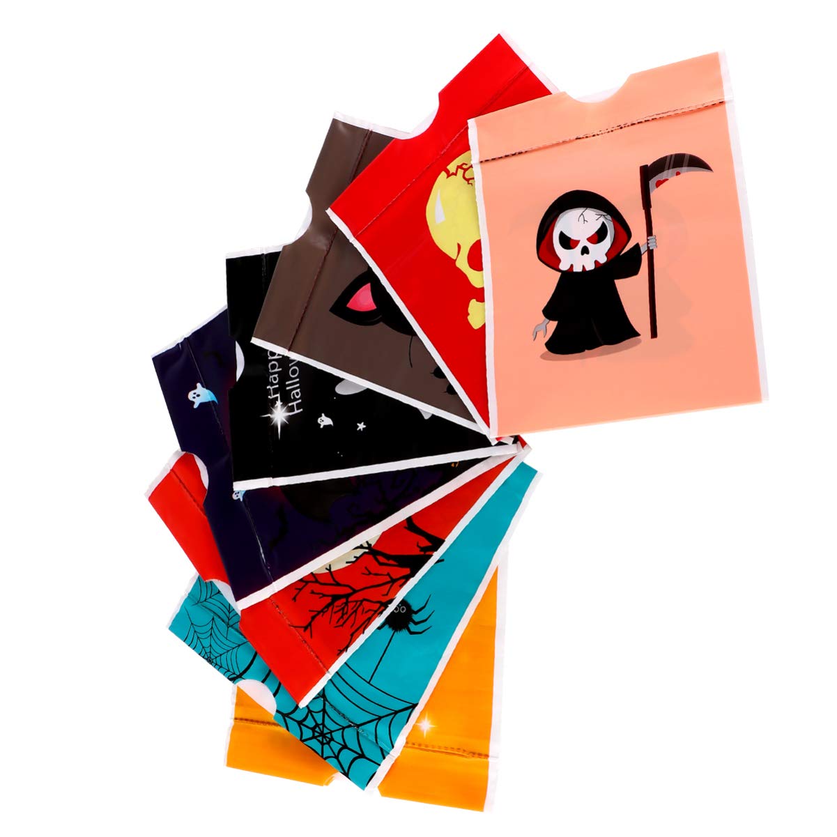 UKCOCO 24pcs Halloween Drawstring Treat Bags - Mixed Color Candy Pouches for Trick or Treat, Party Favors & Gift Giving | Perfect for Halloween Parties, Classroom Treats & Goodie Bags