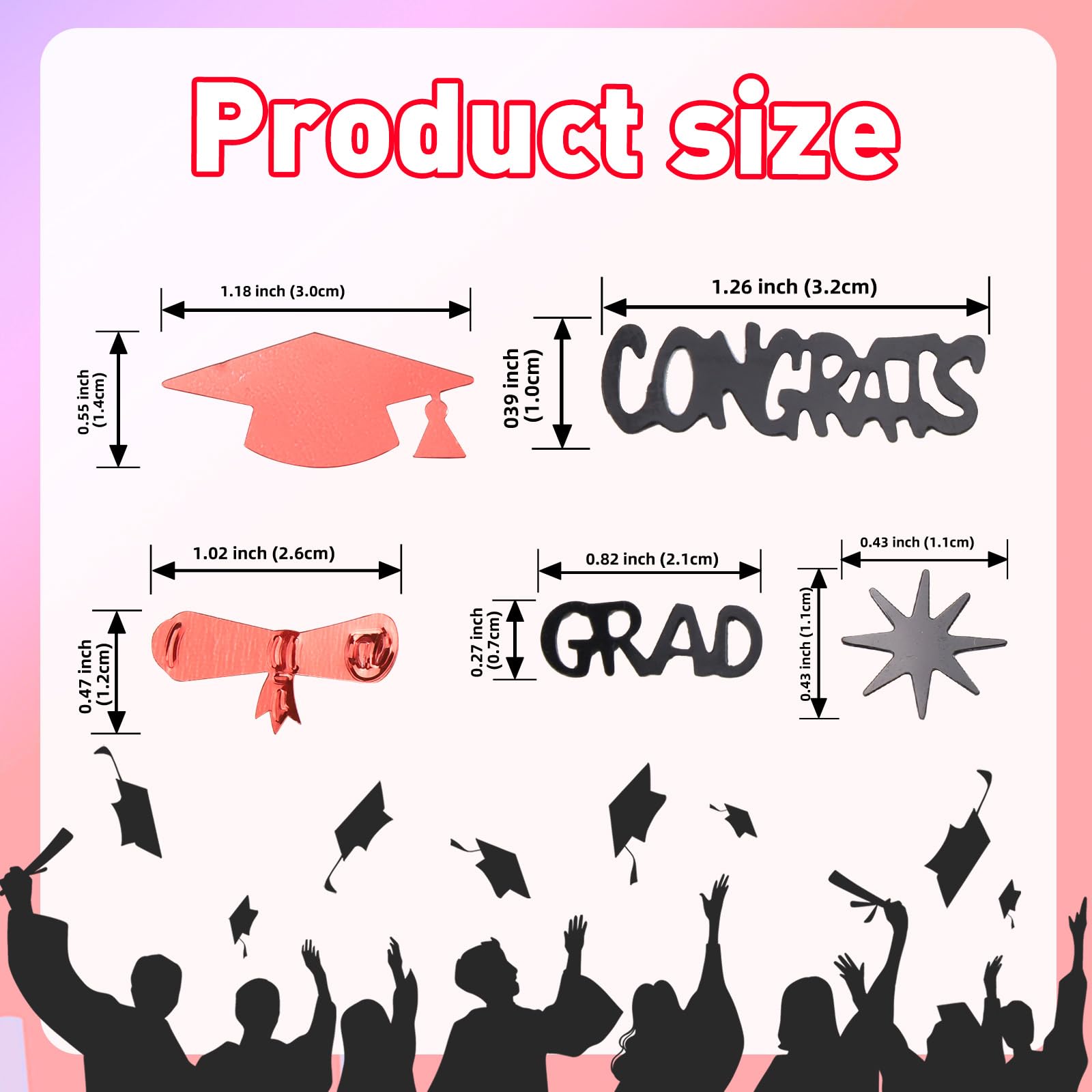 2025 Graduation Confetti - 1000 Pcs Red & Black Class of 2025 Table Decorations for Graduation Party Supplies | Perfect for Graduation Centerpieces, Photo Backdrops & Celebration Decor