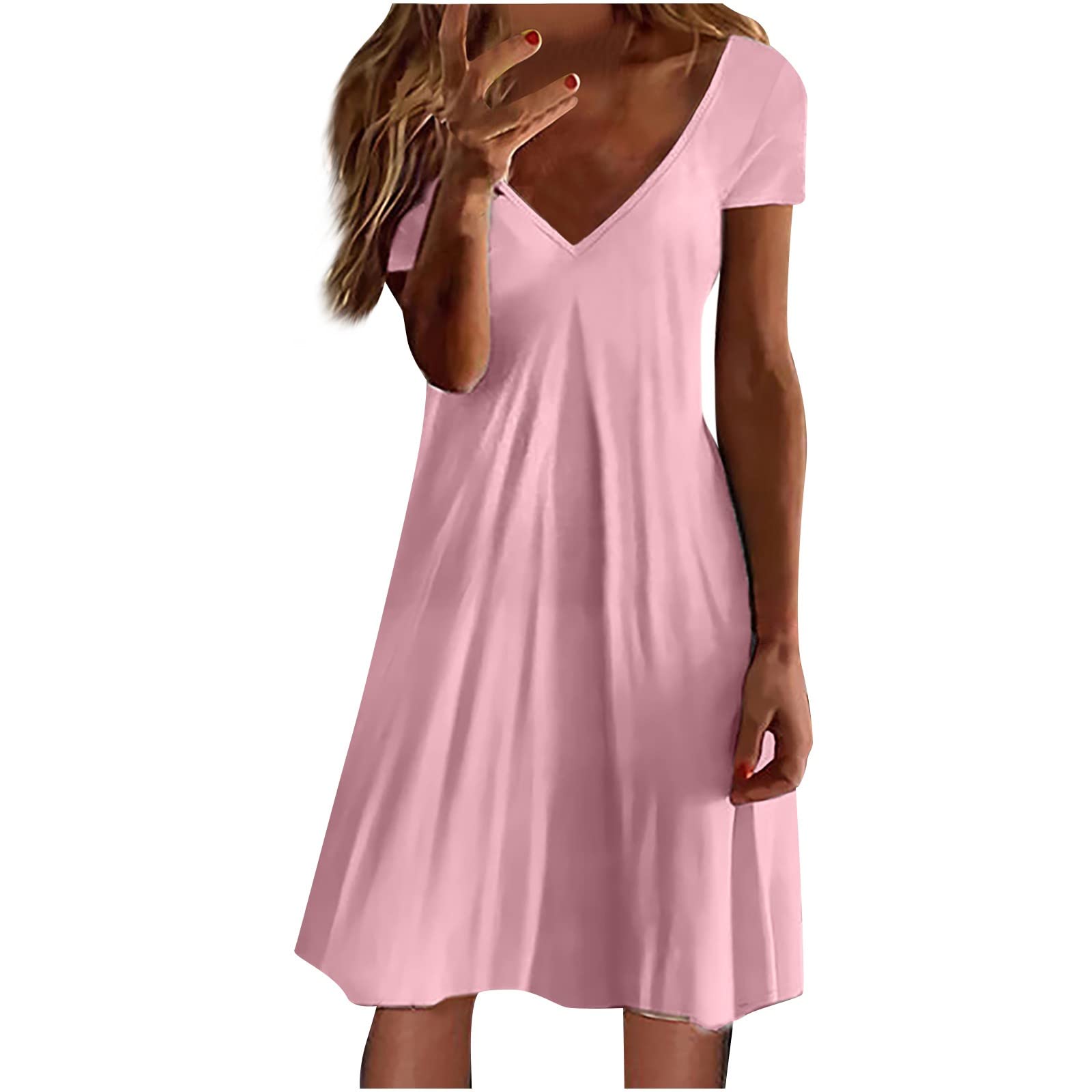 Women's Summer Casual Floral Print Short Sleeve T-Shirt Sun Dress & Black Sequin Maxi Dress - Perfect for Beach Vacations, Pool Parties, and Summer Outings