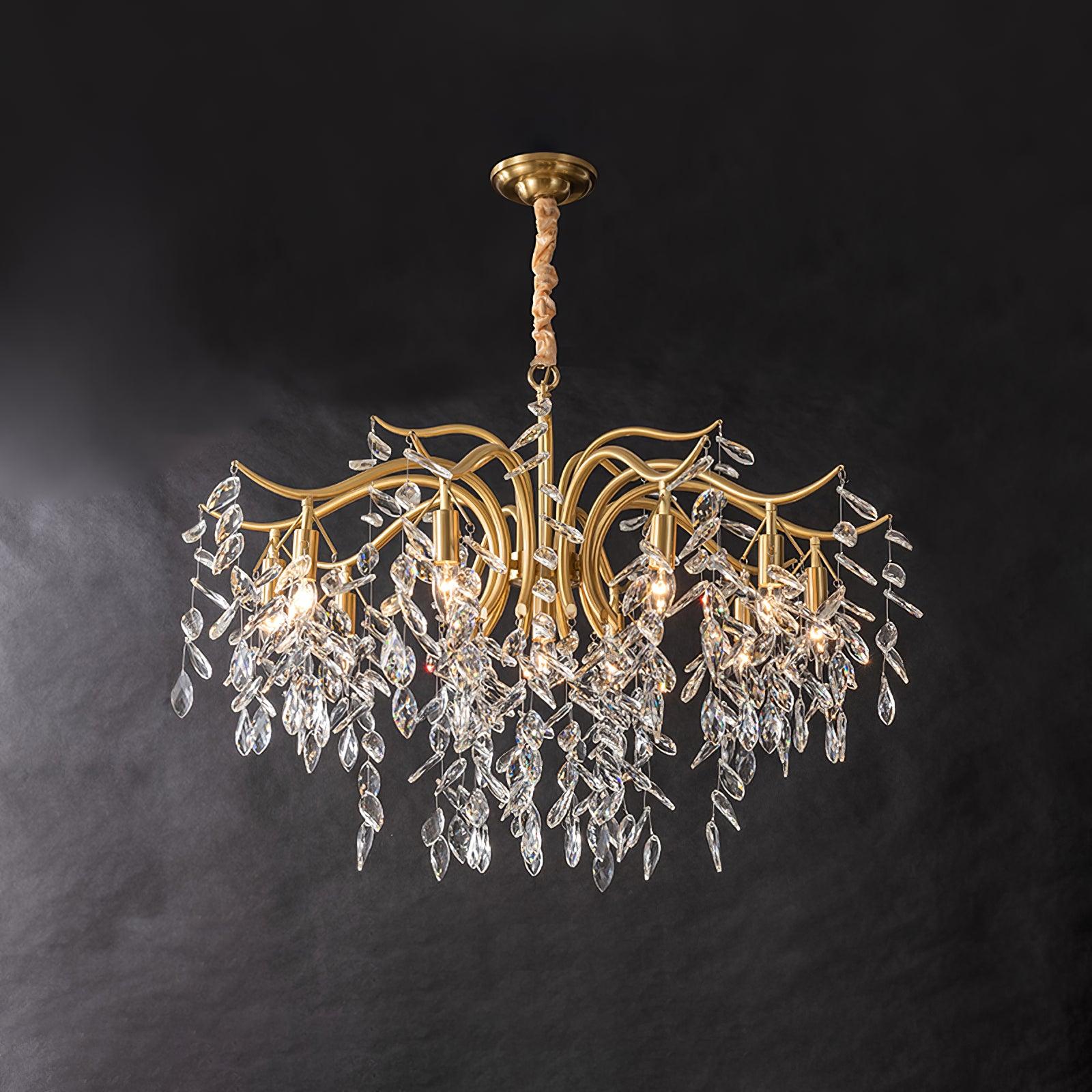 Dorale Chandelier - Elegant Crystal Ceiling Light Fixture for Dining Room, Living Room & Bedroom | Modern Home Decor Lighting