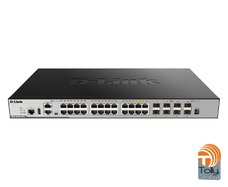 D-Link DGS-3630-28TC 28-Port Gigabit Layer 3 Stackable Managed Switch - High-Speed Network Switch for Business & Enterprise - Ideal for Office Networking, Data Centers & Server Rooms