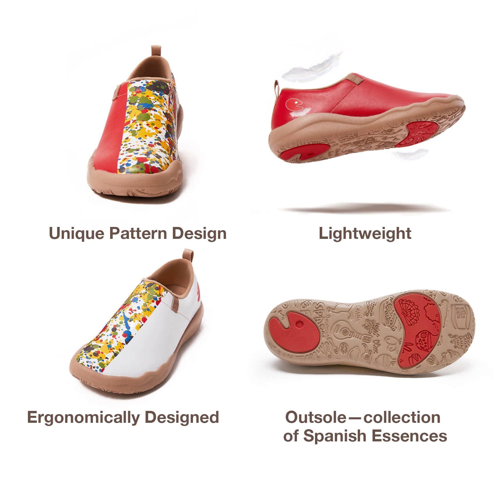 UIN Women's Slip-On Walking Shoes - Lightweight Travel Loafers with Microfiber Upper - Comfortable Casual Sneakers for Women - Perfect for Travel, Work & Everyday Wear