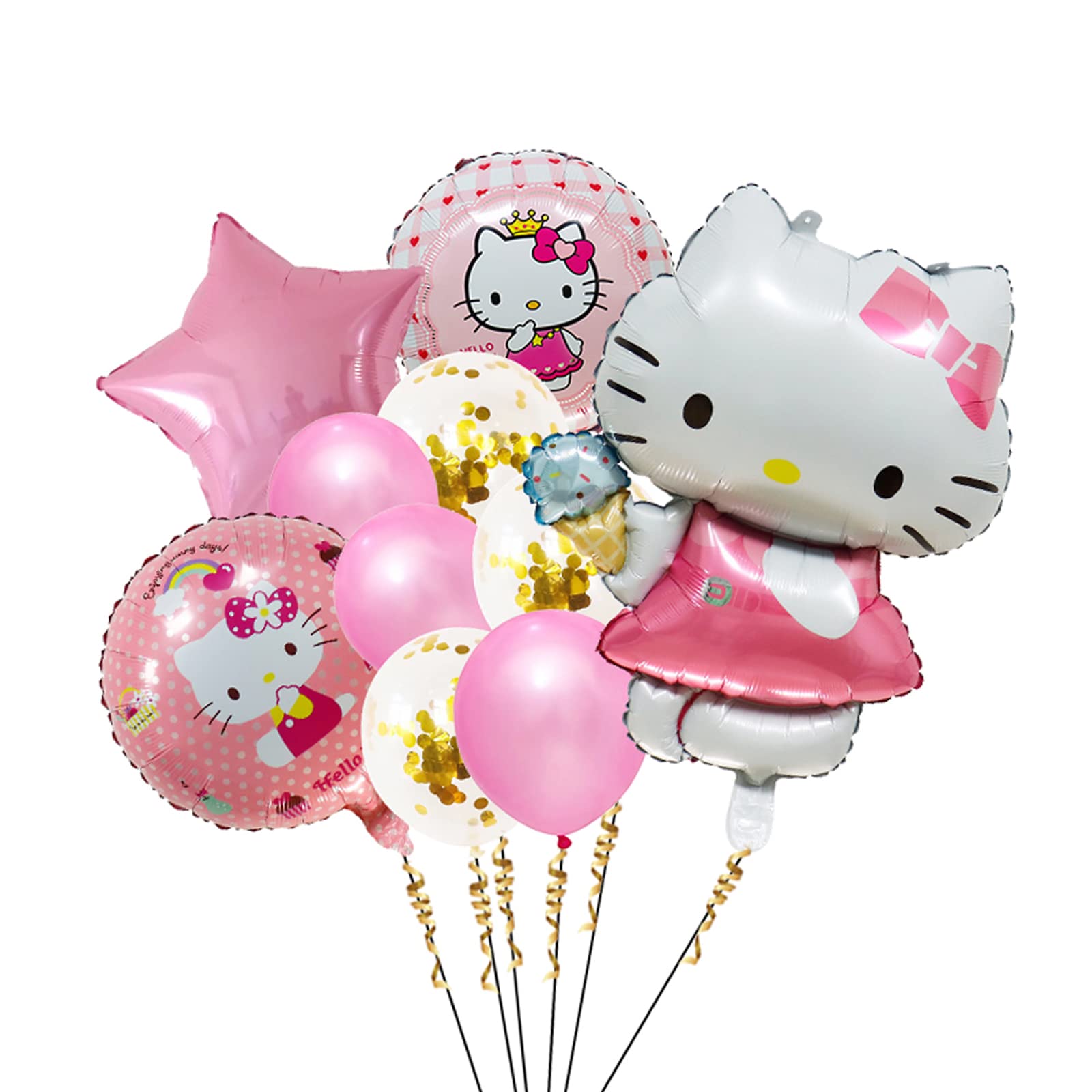 10Pcs Cute Anime Party Balloons - Double Sided Aluminum Film Balloons for Birthday Decorations, Anime Theme Party Supplies, Kawaii Celebration Decor (HE-01) | Perfect for Birthday Parties, Baby Showers, and Anime Themed Events