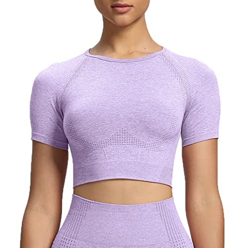 B Lilac Marl (Crop Tops)