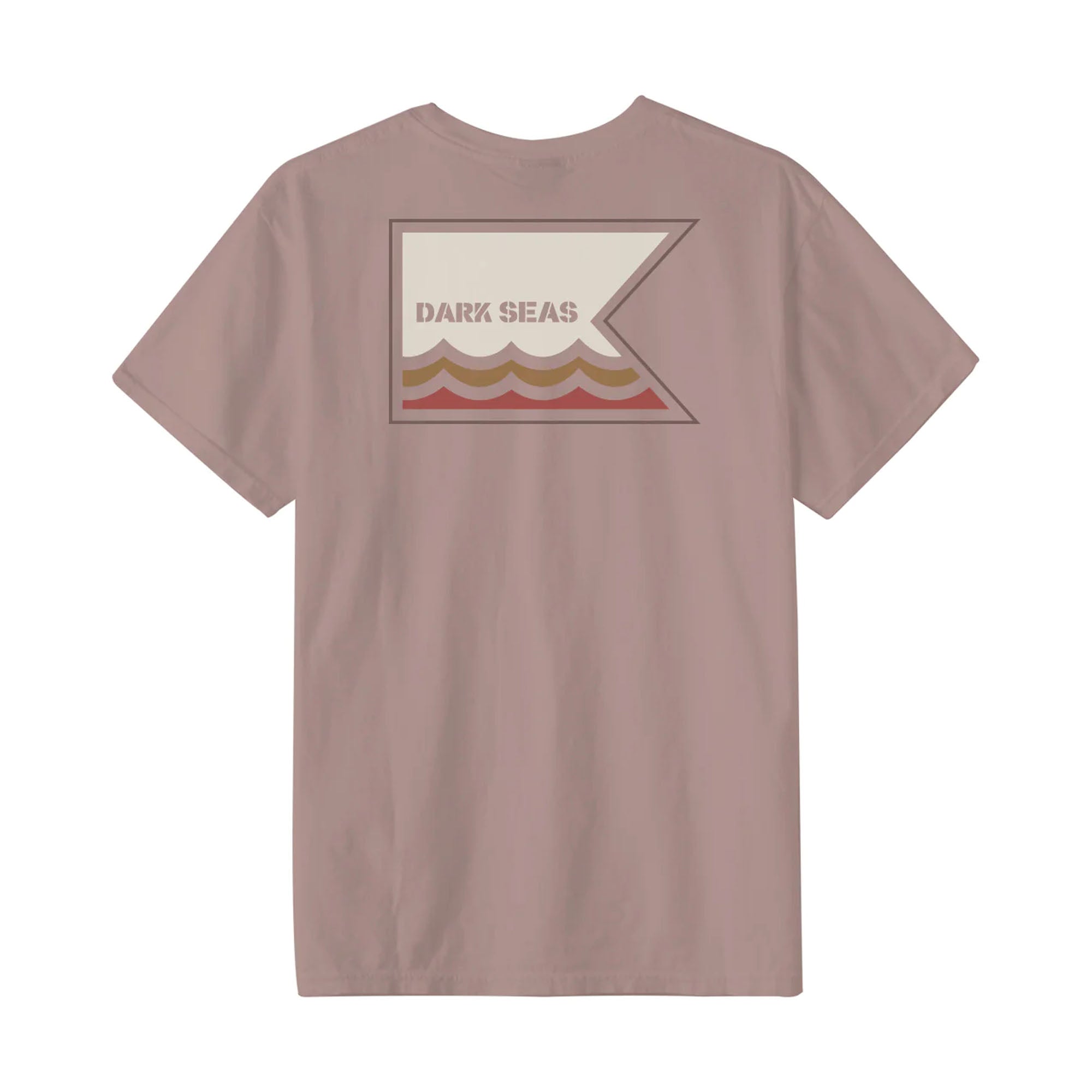 Dark Seas Seagoing Pigment Men's Short Sleeve T-Shirt - Adobe Rose Color | Casual Summer Wear & Outdoor Activities