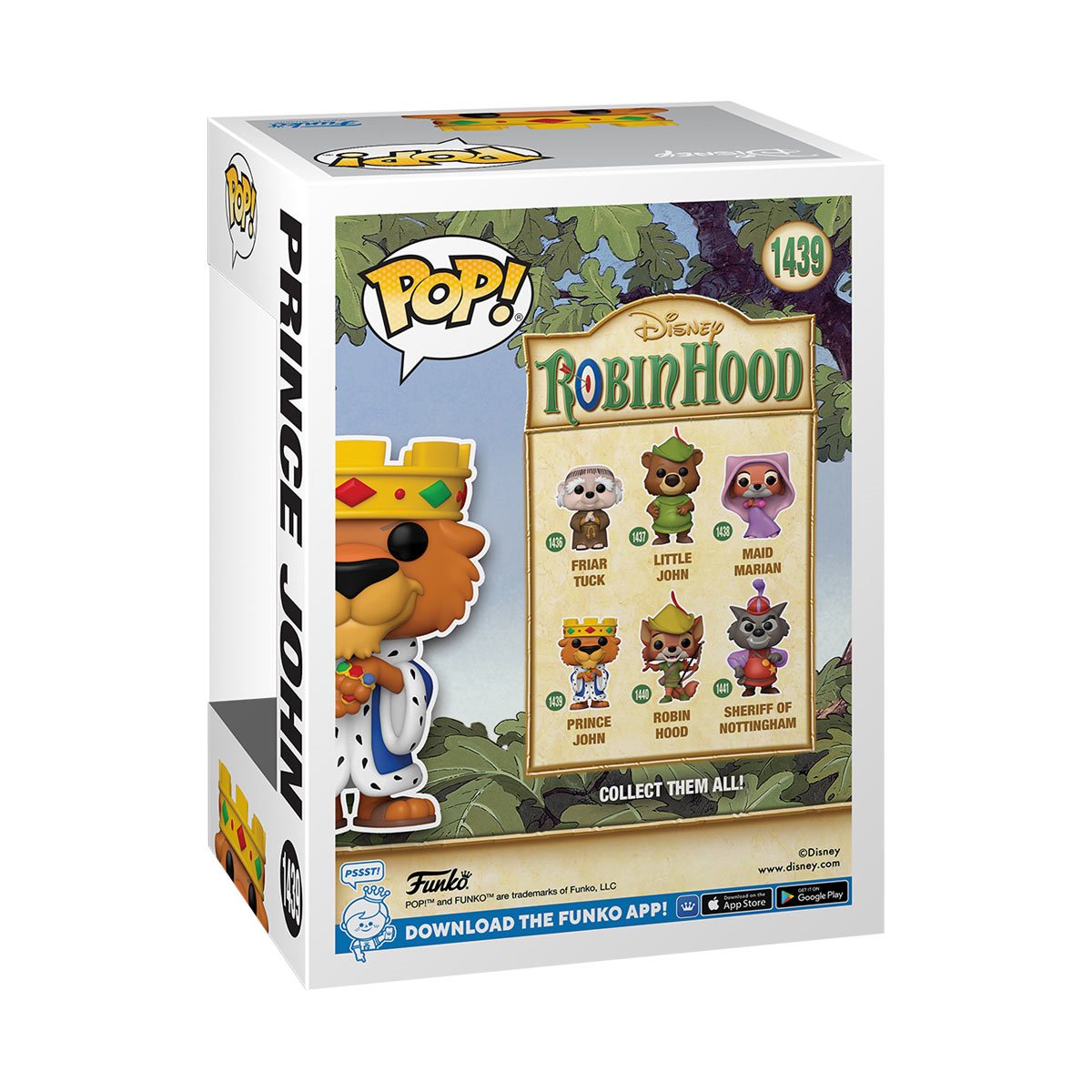 Disney Robin Hood Prince John Funko Pop! Vinyl Figure #1439 - Collectible Toy for Disney Fans, Perfect for Display & Gifts