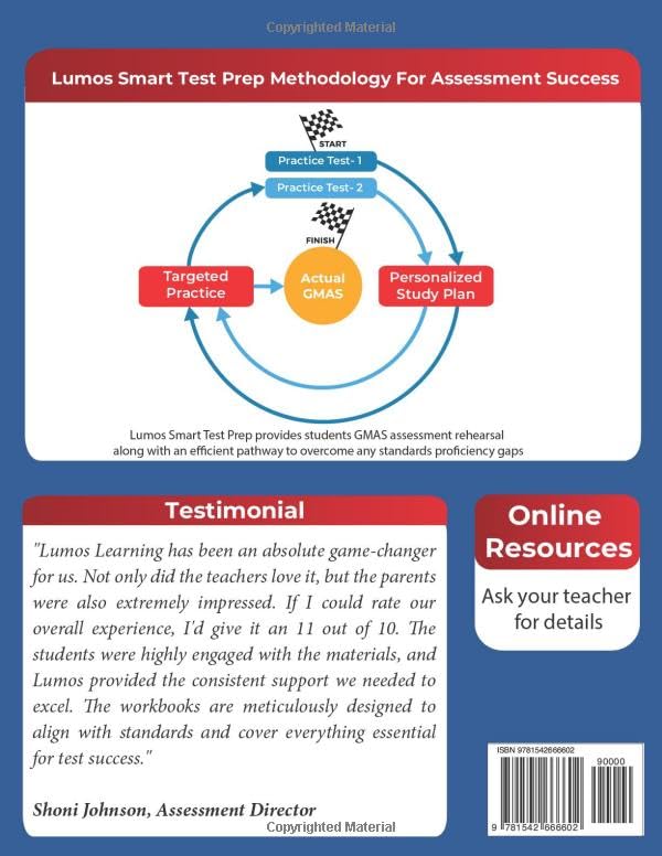 5th Grade Math Practice Workbook & GMAS Study Guide - Online Assessments & Student Copy for Georgia Milestones Test Prep | Classroom & Homeschool Learning