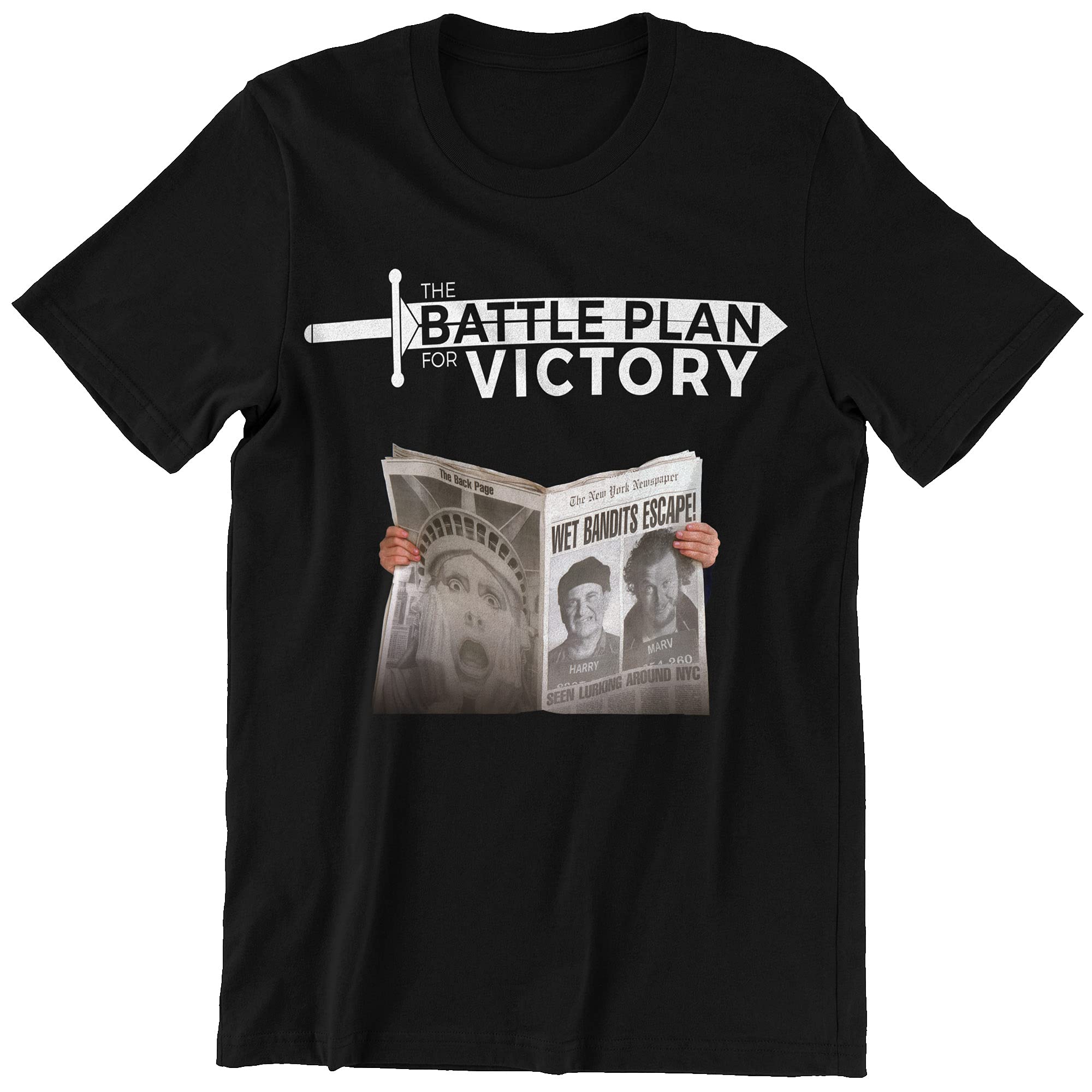 Home Alone Battle Plan Unisex T-Shirt - Funny Christmas Movie Inspired Graphic Tee for Men & Women - Perfect for Holiday Parties & Casual Wear