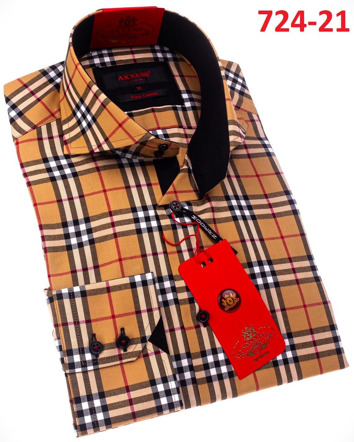 Axxess Modern Fit Shirt 724 21 | Premium Comfort Stretch Dress Shirt for Men | Perfect for Office, Business Meetings & Formal Events