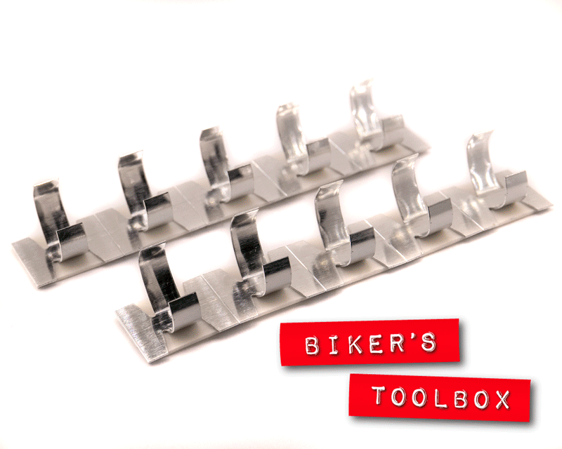10mm Aluminum Self-Adhesive Mounting Clips - Heavy Duty Hooks for Hanging Tools, Decor & Organizers - Perfect for Garage, Workshop & Home Storage Solutions
