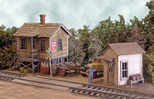 HO Scale Laser-Cut Wood Kit for Model Train Scenery - Cranberry Yard Office Building - Perfect for Railroad Layouts, Dioramas & Miniature Displays