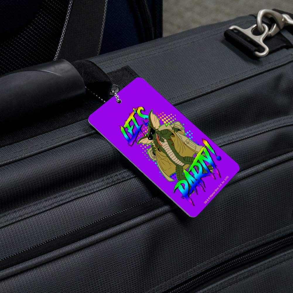 Gremlins Let's Party! Fun Luggage ID Tag for Suitcases & Carry-Ons - Perfect for Travel, Vacation & Gift Giving