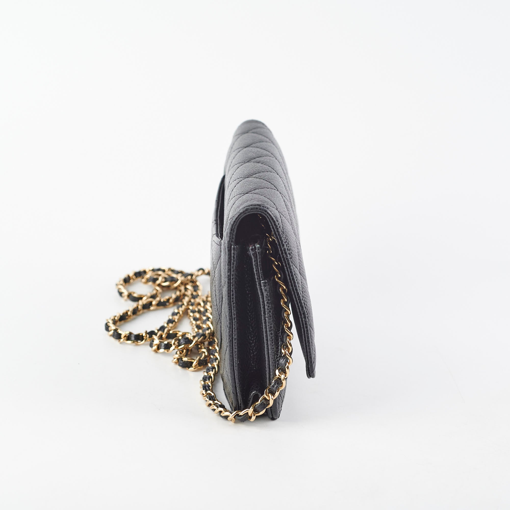 Chanel Black Caviar Leather Wallet On Chain WOC - Stylish Crossbody Bag for Women | Perfect for Evening Out, Parties & Daily Use