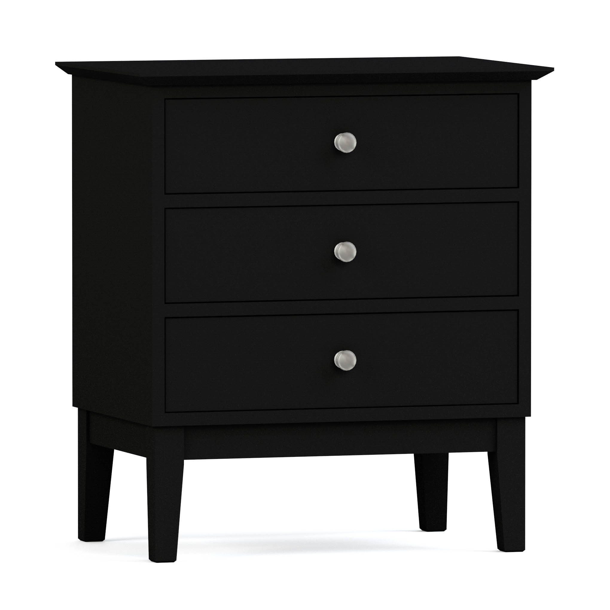 Gable Road 3-Drawer Nightstand - Modern Bedside Table with Storage for Bedroom, Living Room, or Office