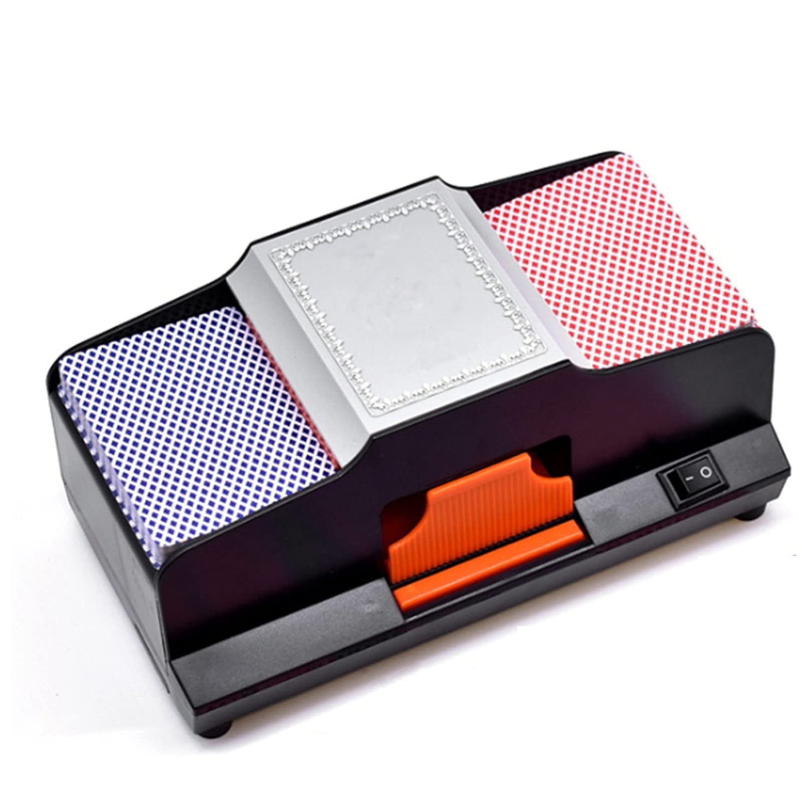 High-Speed Automatic Plastic Card Shuffler Machine for 1-2 Decks - Professional Poker & Playing Card Games Shuffler - Perfect for Casino Nights, Poker Parties & Family Game Nights