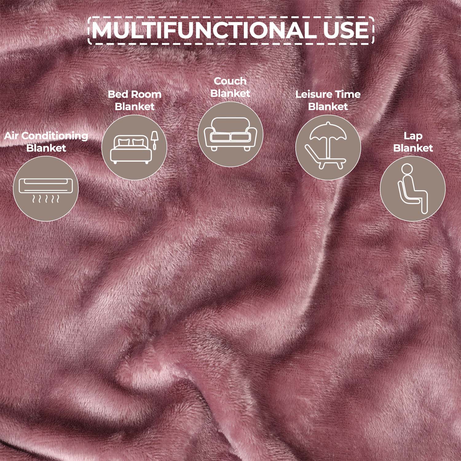 Soft Fleece Plush Blanket - Medium Weight Fluffy Cozy Throw for Couch, Bed & Home Decor - Perfect for Winter, Gifts & Relaxation