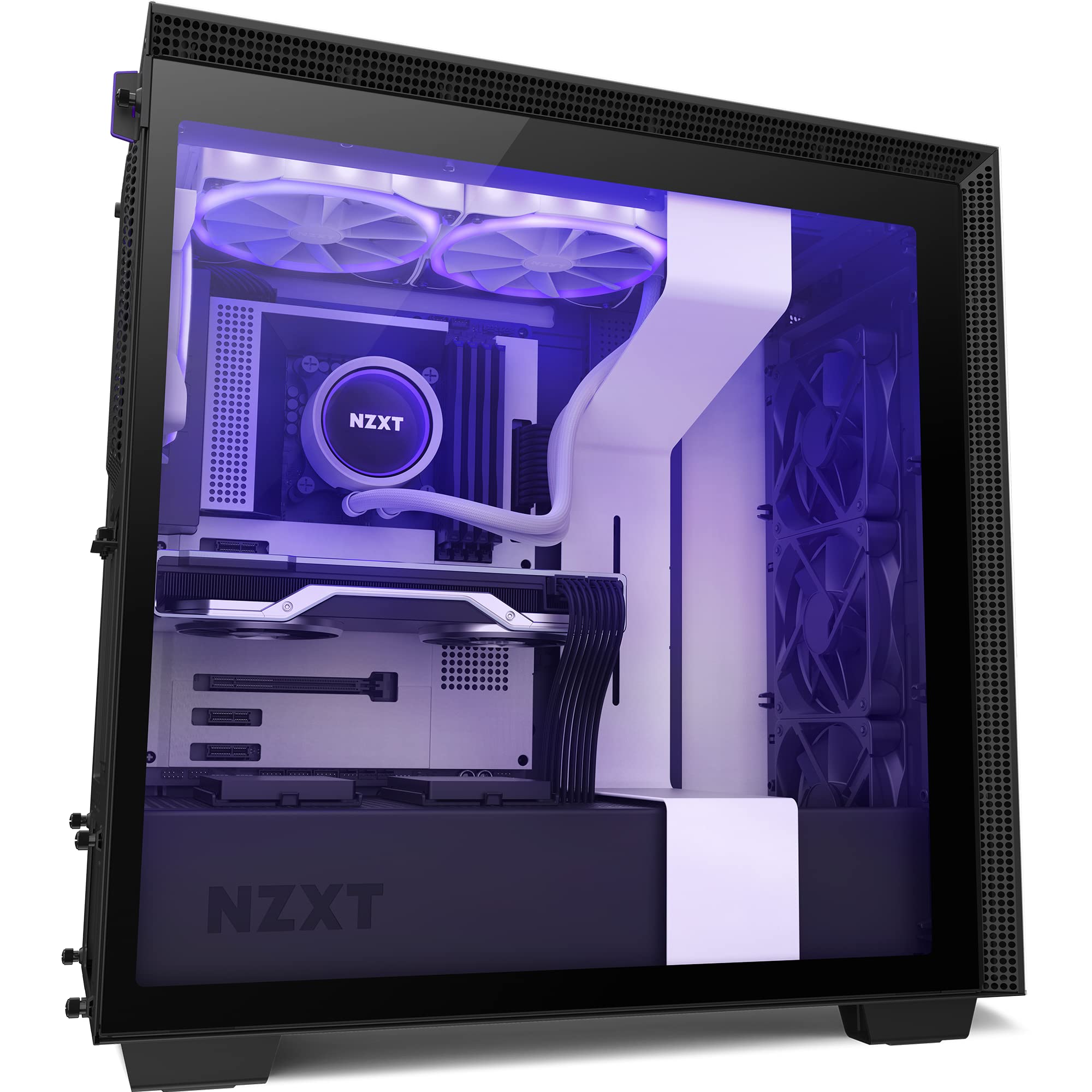 NZXT Kraken X63 RGB 280mm AIO Liquid CPU Cooler - Infinity Mirror Design with RGB Lighting - Includes 2 Aer RGB V2 140mm Fans - White - Perfect for Gaming PCs and High-Performance Workstations