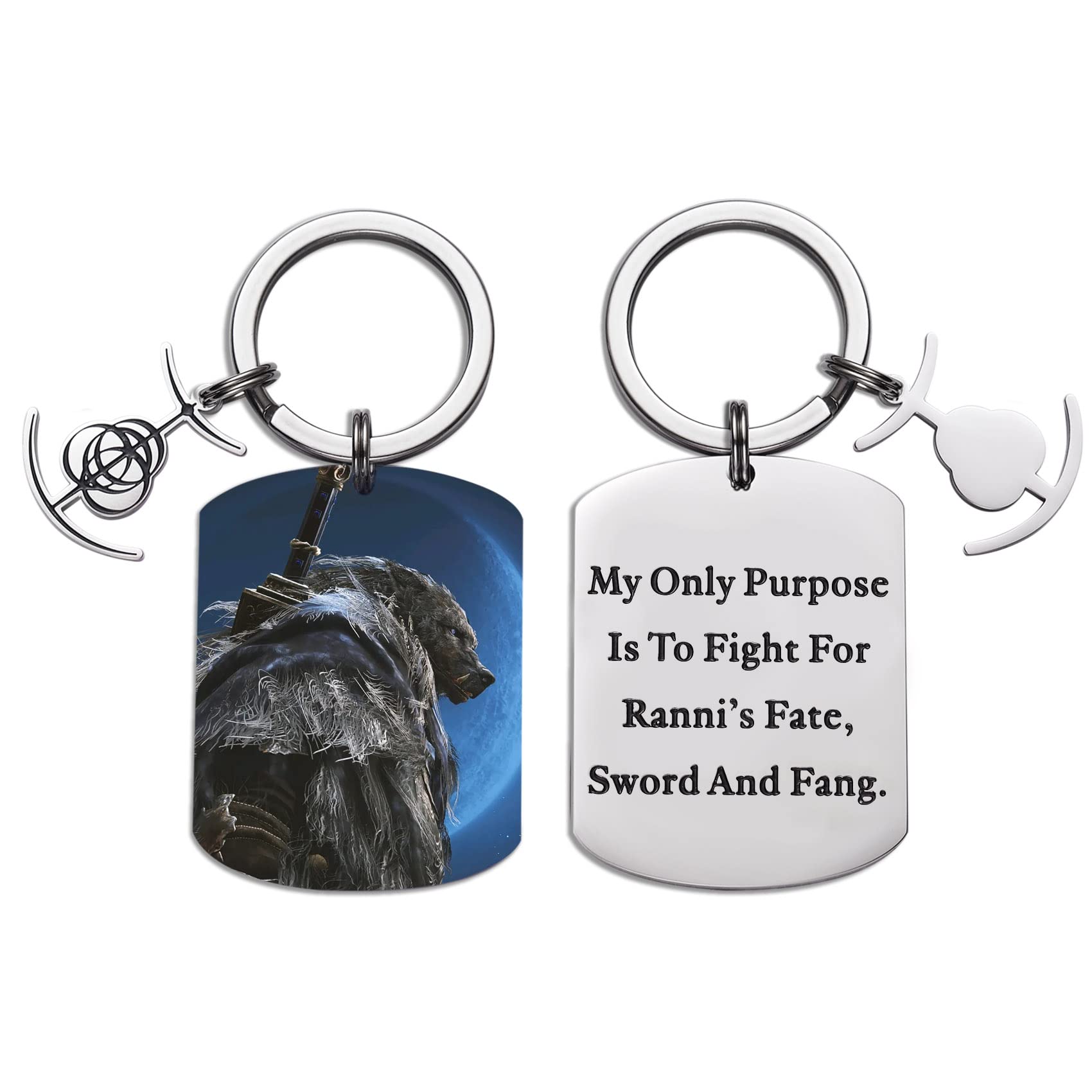 Melix Home Elden Ring Keychain - Premium Game Merchandise for Fans, Perfect Gift for Gamers, Ideal for Collectors, Cosplay, and Everyday Carry