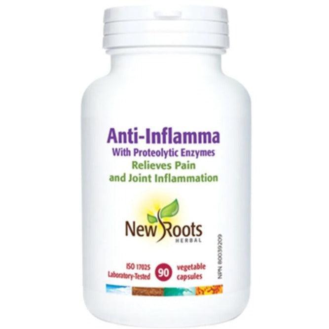 New Roots Anti-Inflammatory Supplement - 90 Vegan Capsules for Joint Pain Relief & Immune Support | Natural Herbal Remedy for Arthritis & Inflammation