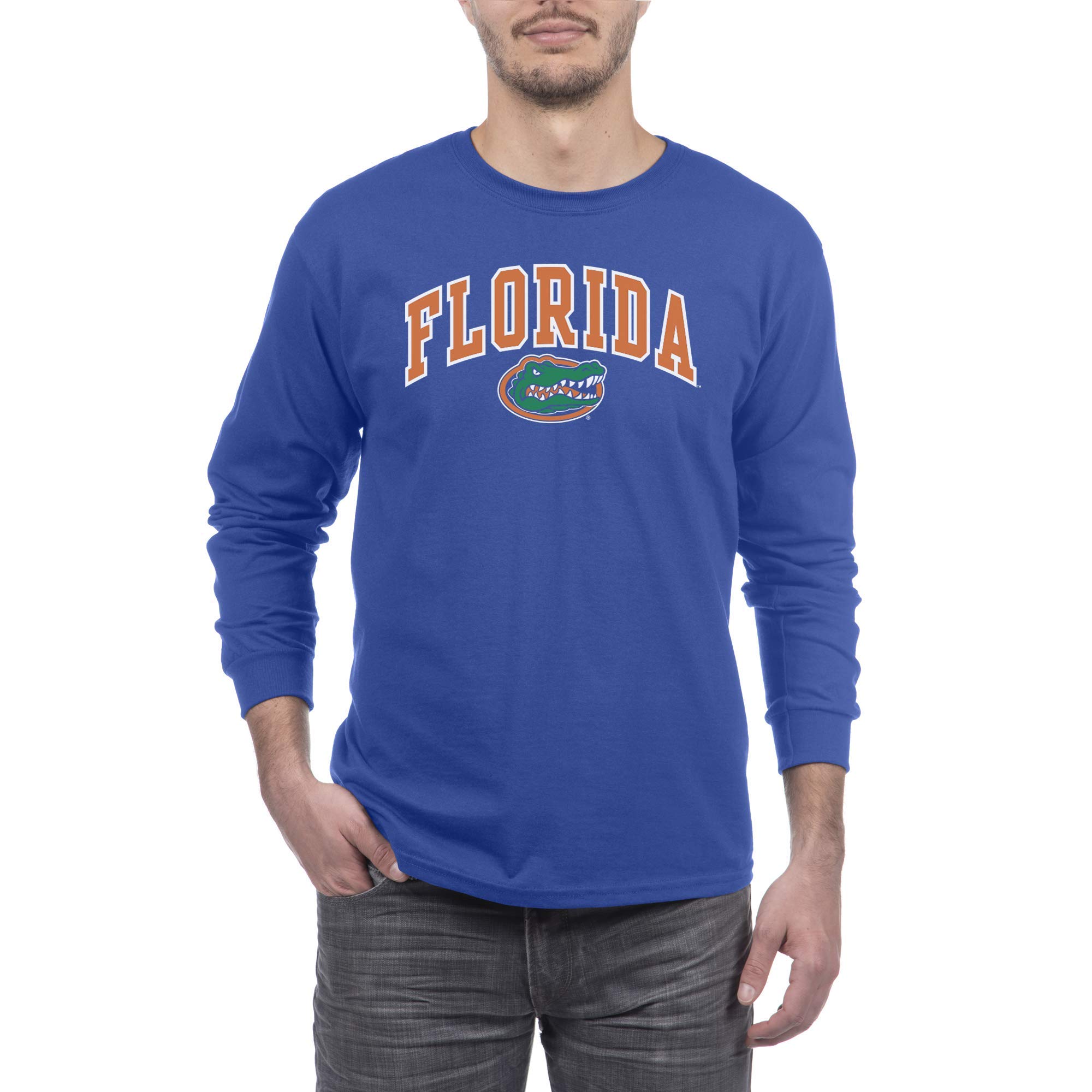 Elite Fan Shop Men's Arch Long Sleeve T-Shirt - Comfortable Cotton Crewneck Shirt for Casual Wear, Workout & Everyday Use